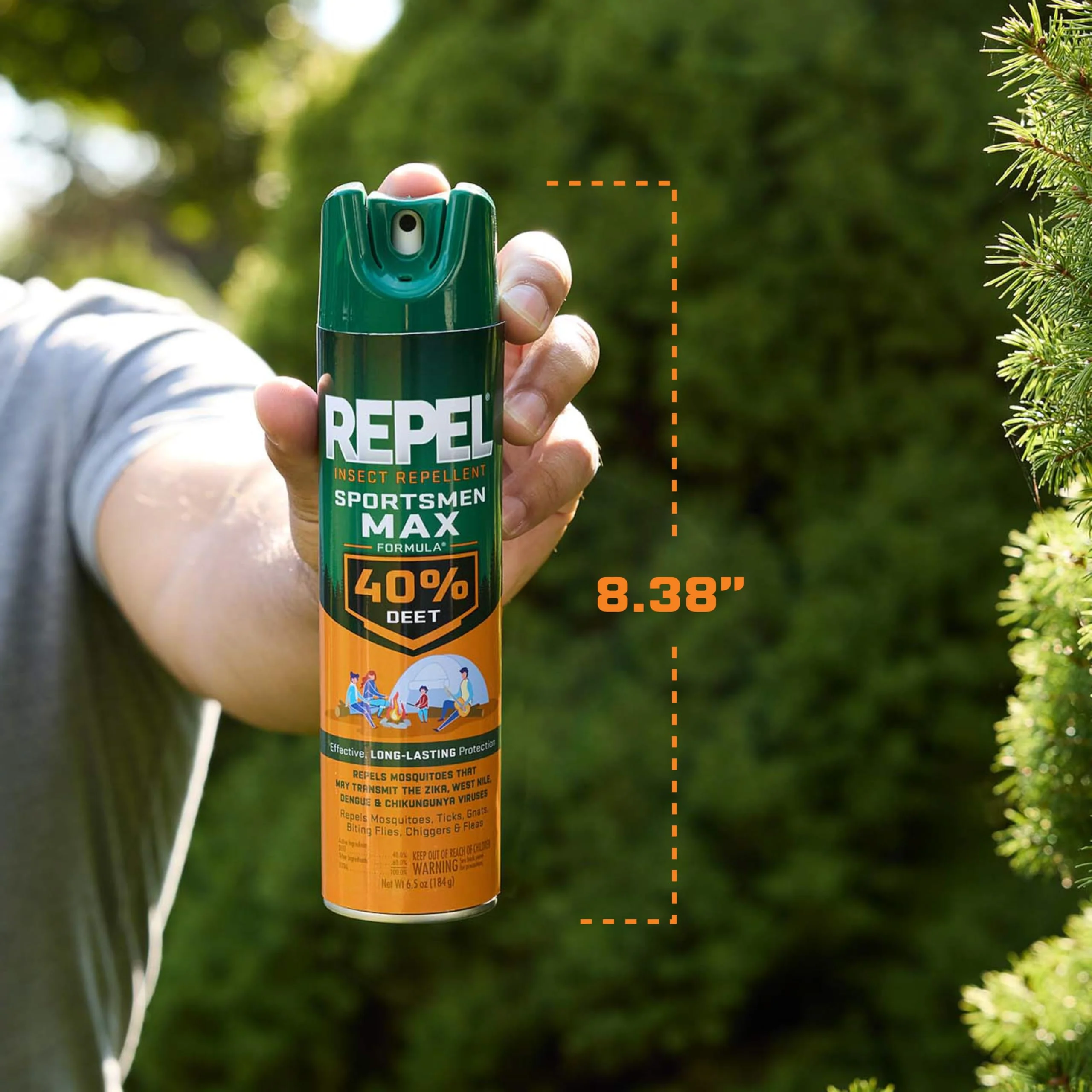 Sportsmen Max Insect 6.5-oz Aerosol 40% DEET, 12-PK, Pack of 12, clear - Image 4