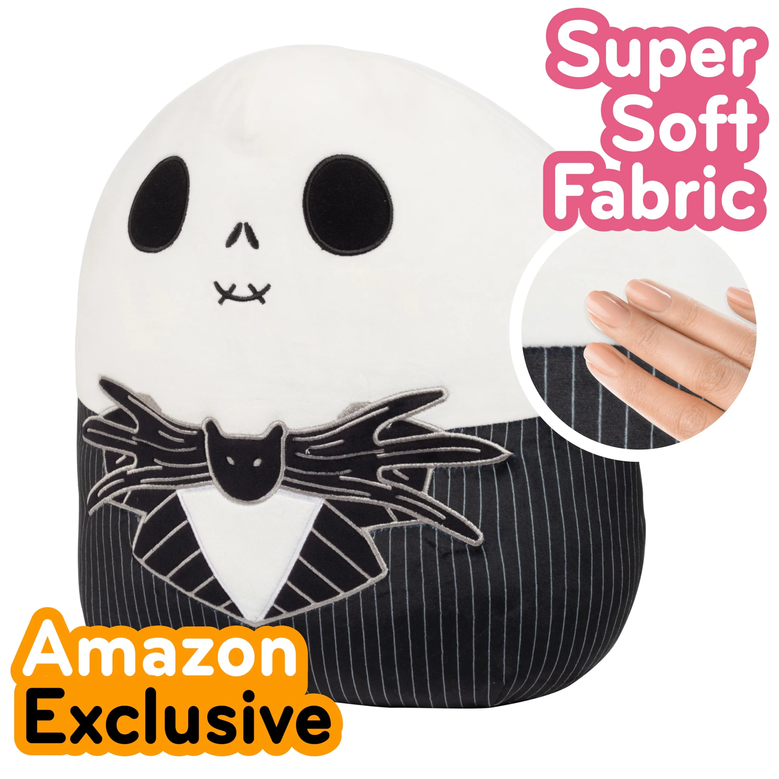 Squishmallows Original 14" Large Jack Skellington - Nightmare Before Christmas - Official Jazwares Holiday Pillow Plush - Collectible Soft & Squishy Stuffed Animal Toy - Gift for Kids, Girls & Boys - Image 5
