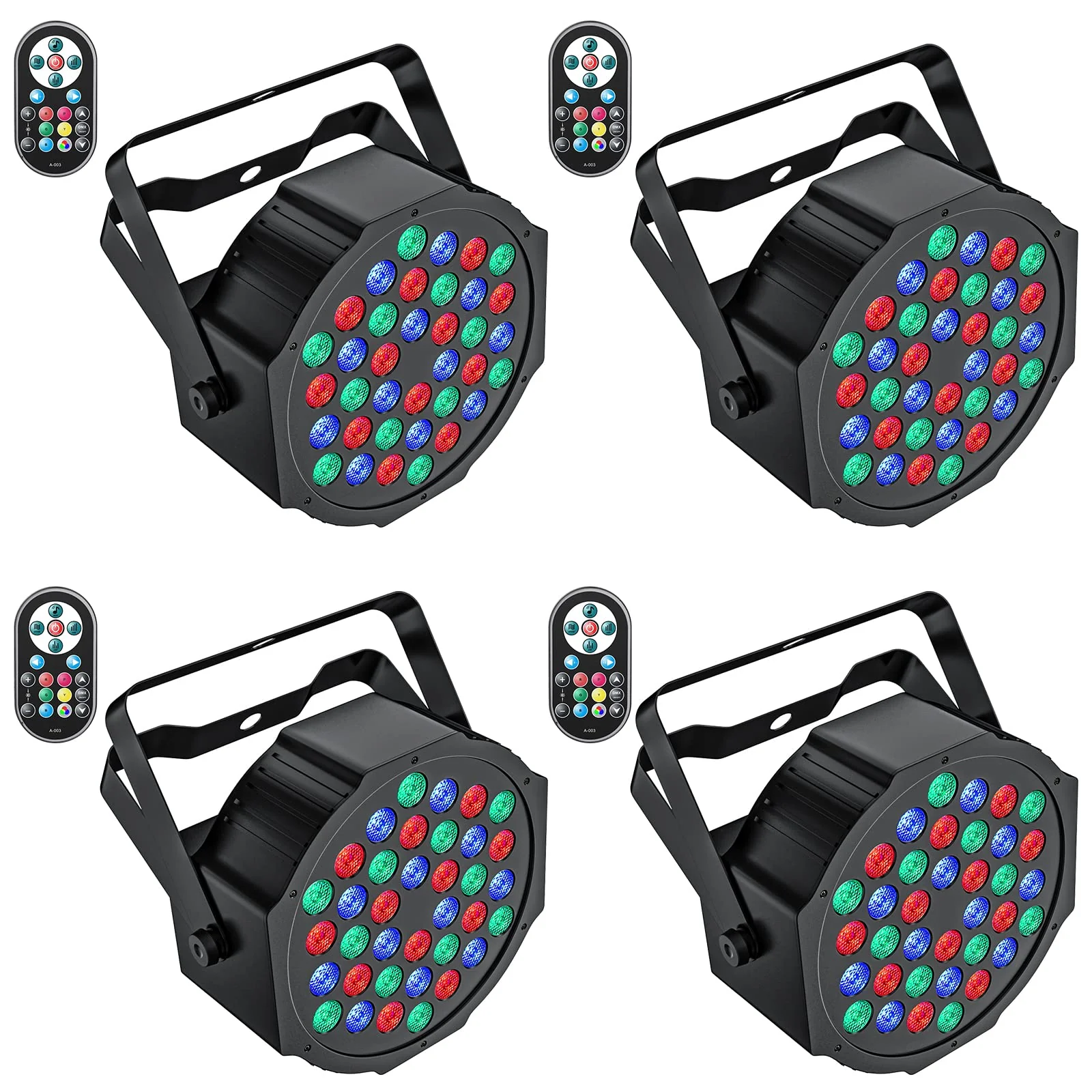 Stage Lights 36 LED Par Lights, U`King RGB Par Light Uplights Stage Lighting Indoor for Christmas Halloween Music Party Disco Wedding, Remote Control, DMX Control Sound Activated Party Light