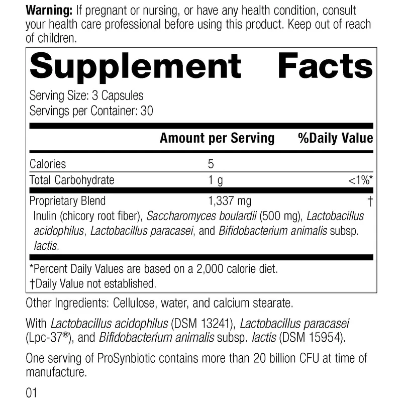 Standard Process ProSynbiotic - Whole Food Bowel, Immune Support, Digestion and Digestive Health with Bifidobacterium, Chicory Root, Lactobacillus Acidophilus, and Inulin - Vegetarian - 90 Capsules - Image 2