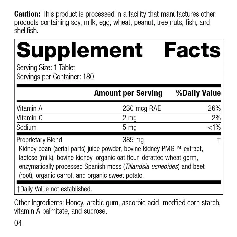 Standard Process Renafood Whole Food Kidney Health Supplement, 180 Tablets - Image 2