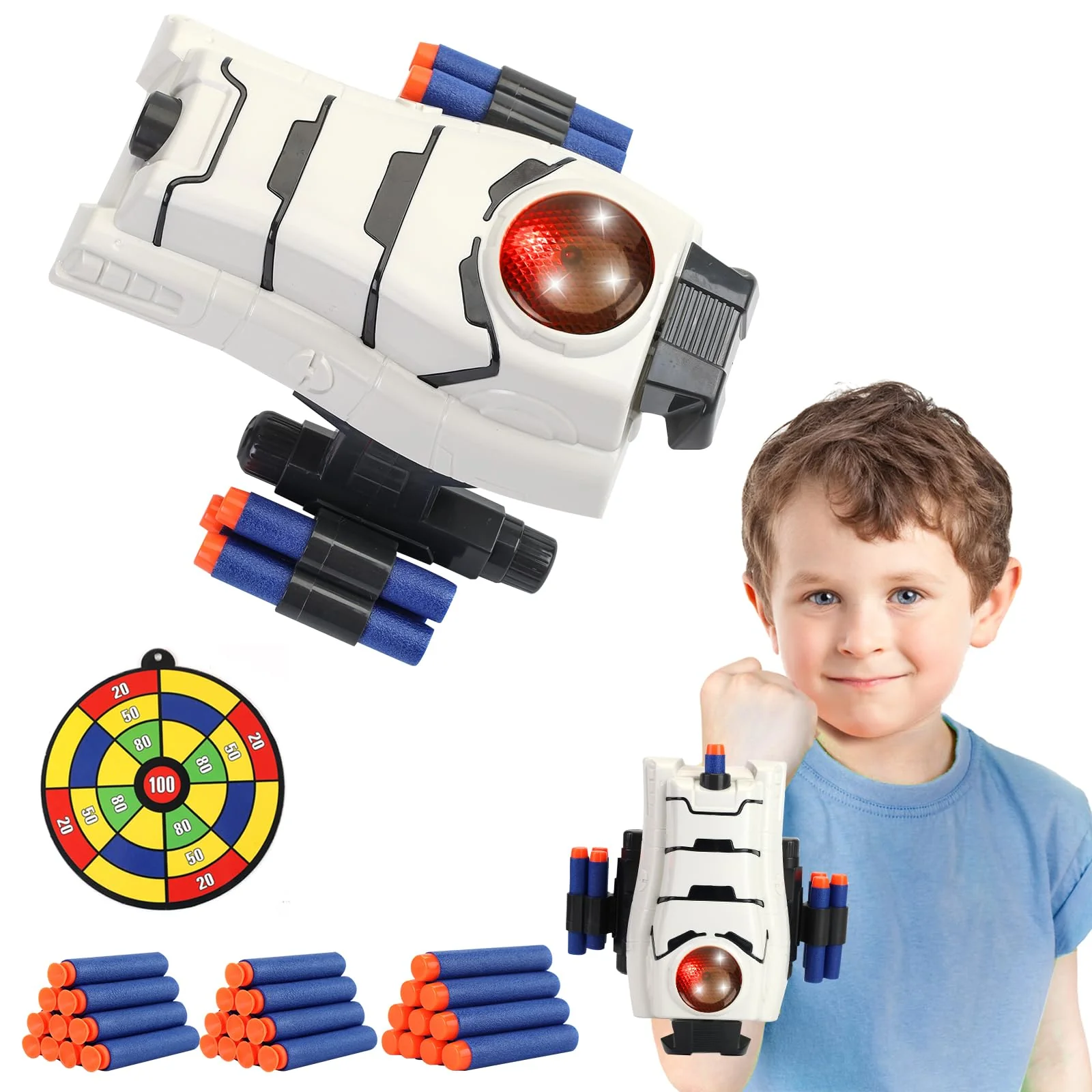 Star & Wars Stormtrooper Toys Foam Blaster for 5 6 7 8 9 + Year Old Boys, Superhero Power Blast Gauntlet Toys with 30 Darts for Costume & Role Play Gifts for Birthday Christmas - Image 3