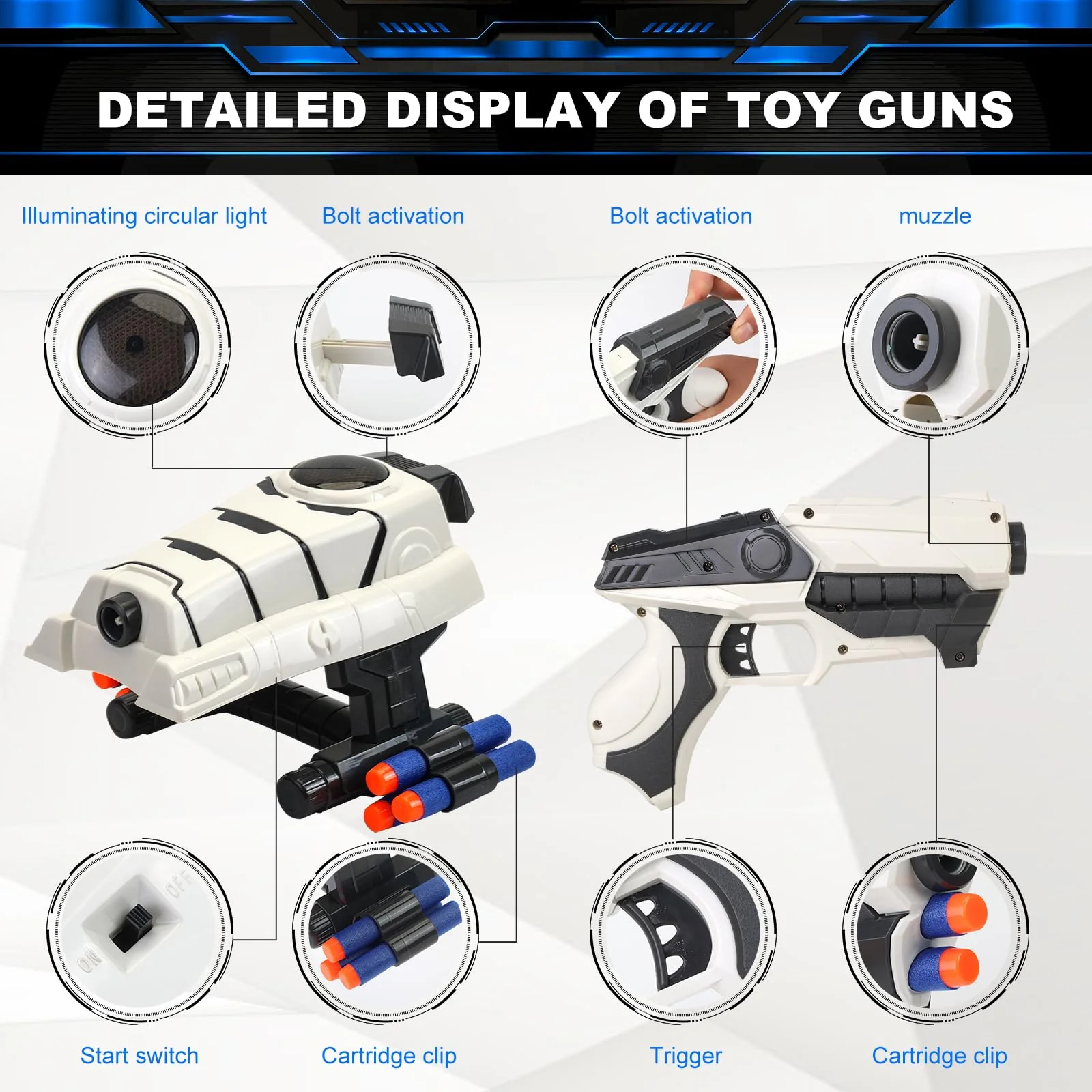 Star & Wars Stormtrooper Toys Foam Blaster for 5 6 7 8 9 + Year Old Boys, Superhero Power Blast Gauntlet Toys with 30 Darts for Costume & Role Play Gifts for Birthday Christmas - Image 6