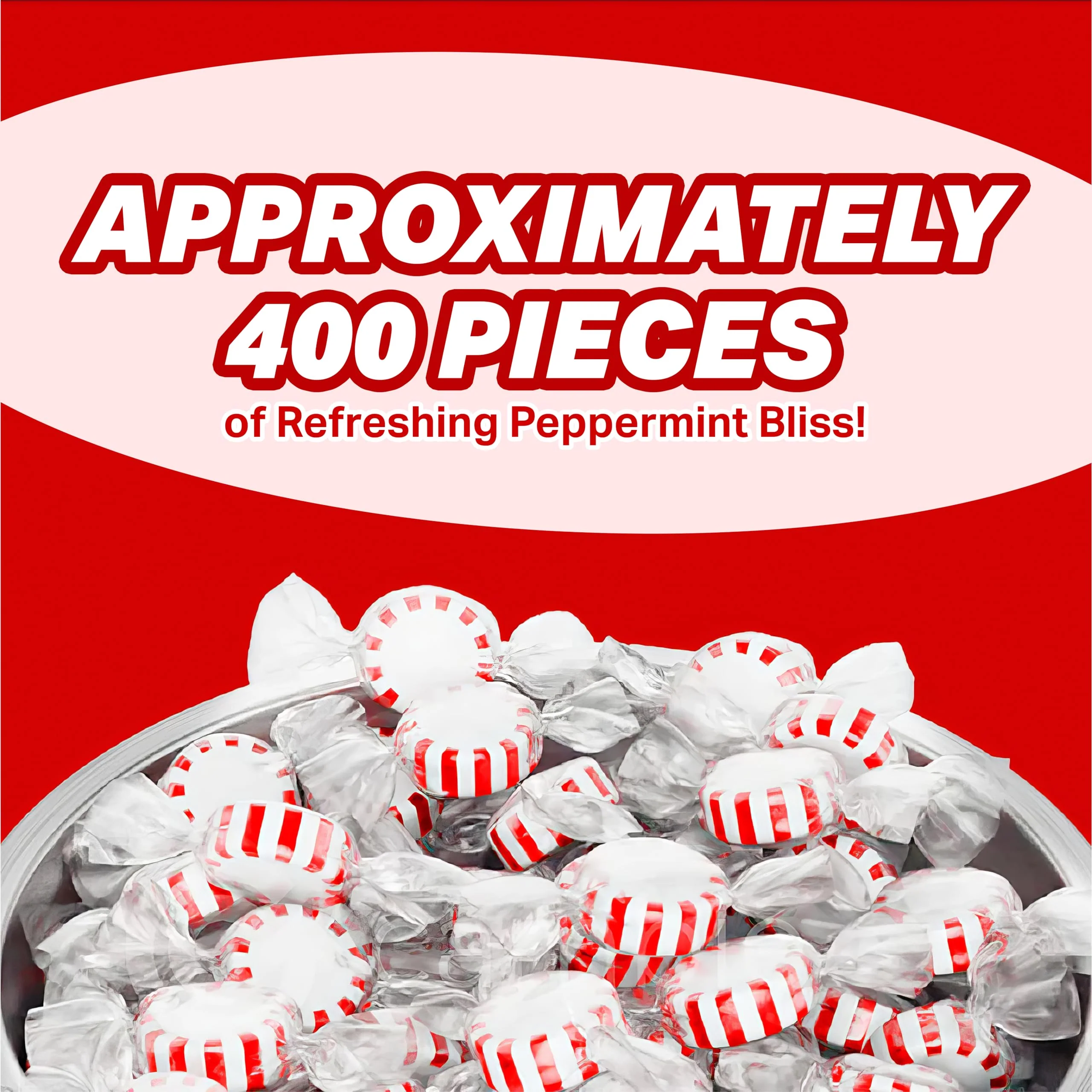 Starlight Peppermints Mints 5 Lb -Approx 400 Peppermint Candy Individually Wrapped - Thanksgiving Christmas Candy Mints - Image 4