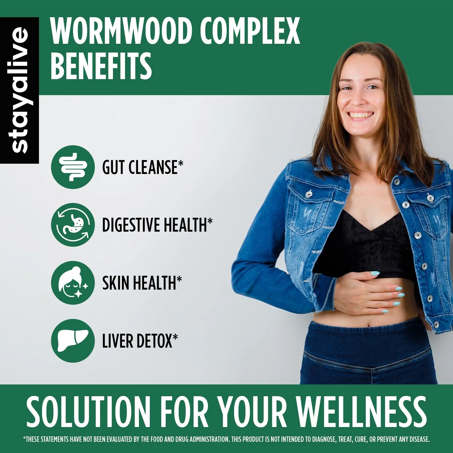 STAY ALIVE Wormwood Black Walnut Clove Cleanse Extract, 11-in-1 Extra Strength Complex, 120 Pills, Herbal Supplement for Adults, Vegan, Non-GMO & Gluten Free Sweet Wormwood Capsules - Image 7