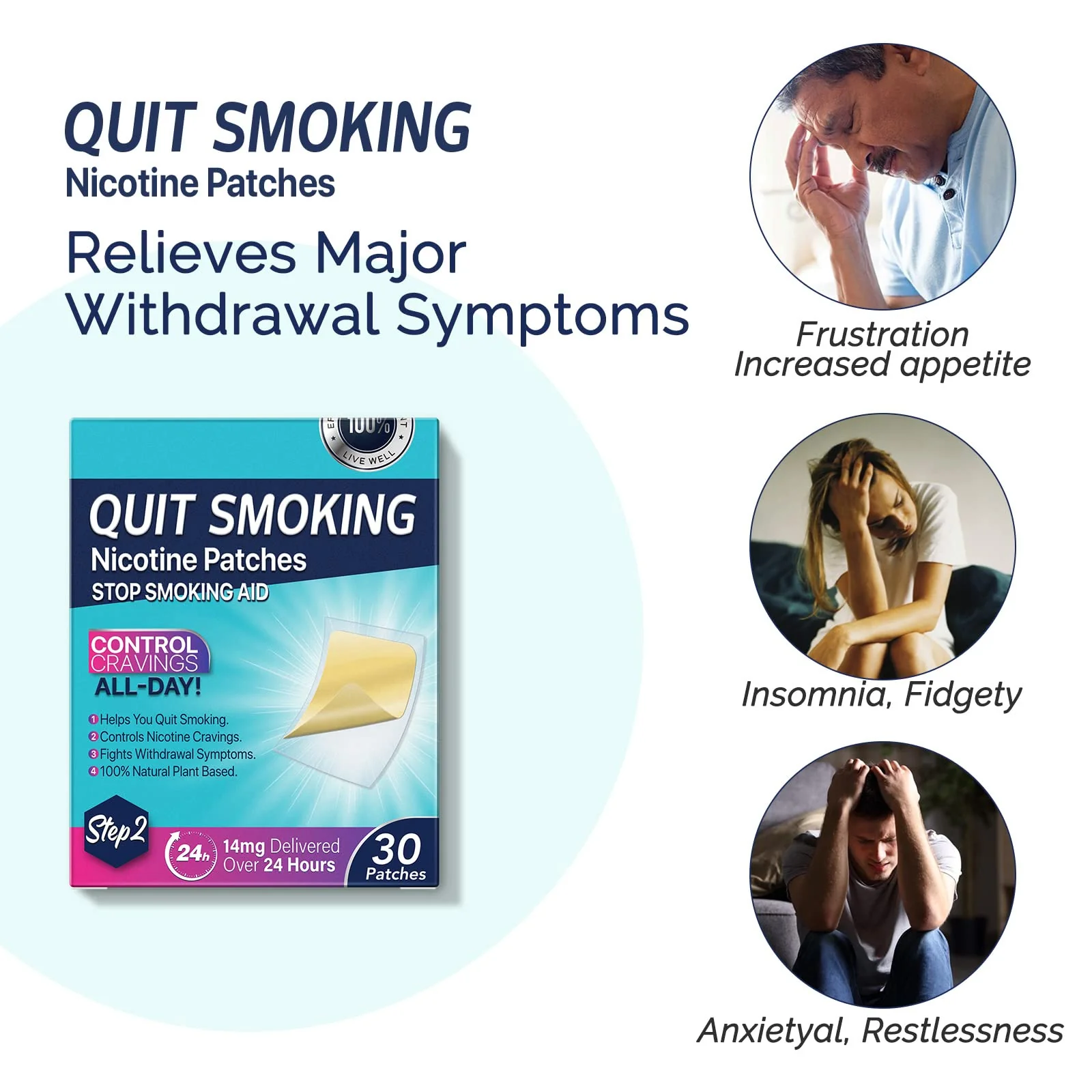 Step 2,30 Patches,14mg Delivered Over 24 Hours,Stop Aid,Helping Quit Patch,Stop Patches - Image 4