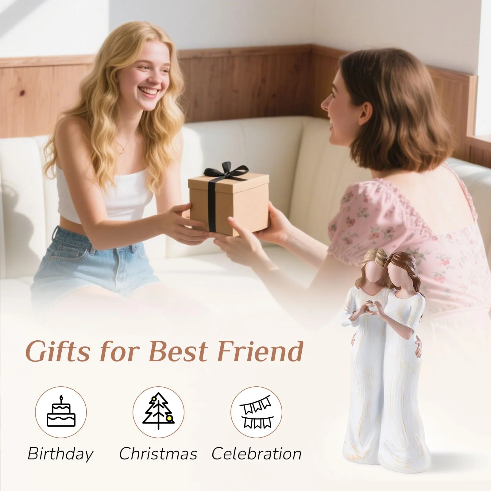 Storieme Sister Figurines - Best Friends Gifts for Women, Bestie Friendship Christmas & Birthday Gift - Image 5