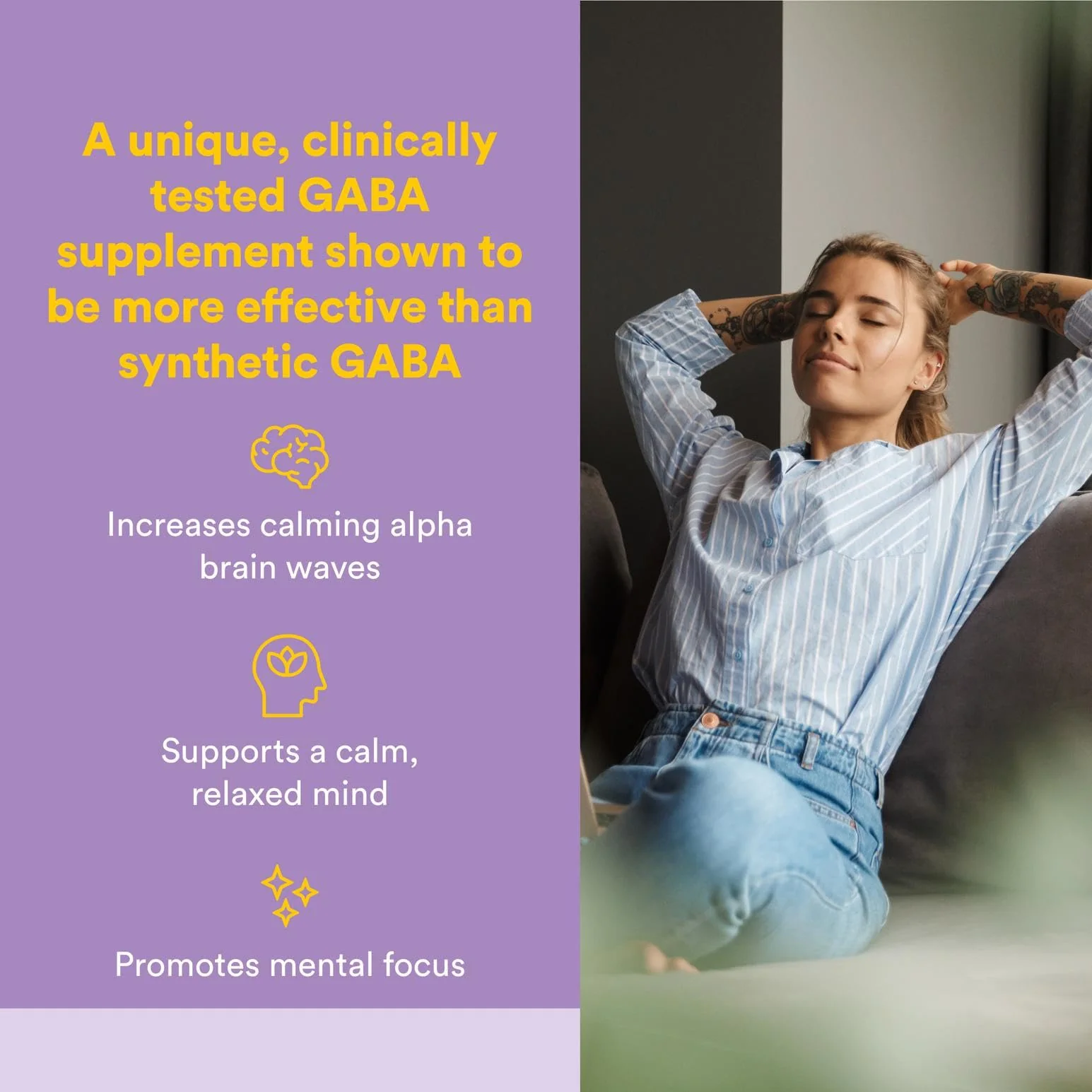 Stress-Relax Pharma GABA 100 mg by Natural Factors, Non-Drowsy Stress Support for Relaxation and Mental Focus, 60 vegetarian capsules (30 servings) - Image 7