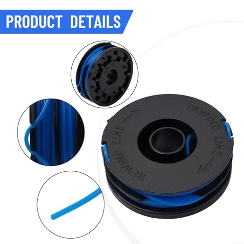 Strimmer Spool & Line,Trimmer Spool Line,Grass Strimmer Replacement Spool for Spear & Jackson GT450,GT600,N1F-GT-280/450-D,N1F-GT-300/600-D,S4528ET,S6030ET(2pcs) - Image 8