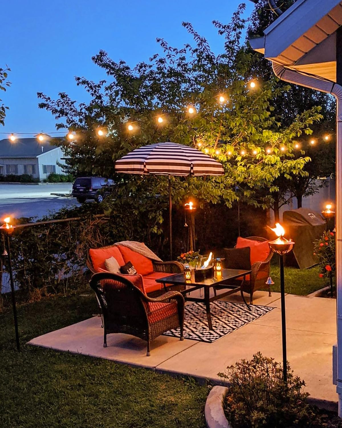 String Lights for Outside 150FT,Dimmable Waterproof Outdoor String Lights with 75+2 Shatterproof G40 Globe Bulbs Connectable LED Patio Lights, Commercial Hanging Lights for Christmas Backyard Party - Image 2