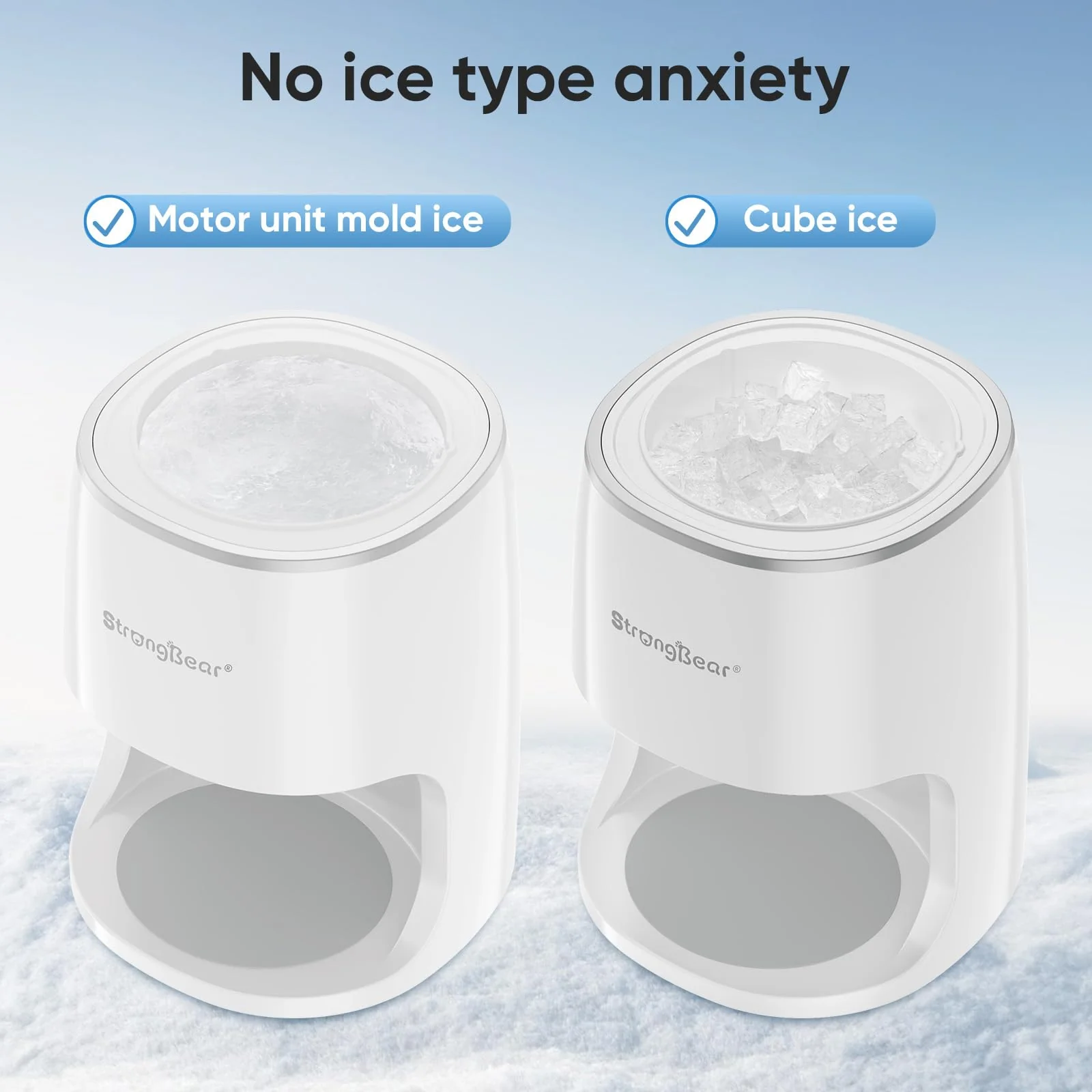 StrongBear Snow Cone Shaved Ice Machine, Electric Ice Shaver Slushie Machine, Snowcone Maker for Kids Birthday Party, House Warming Gifts New Home Decor, Best Christmas Gift Ideas, White - Image 5