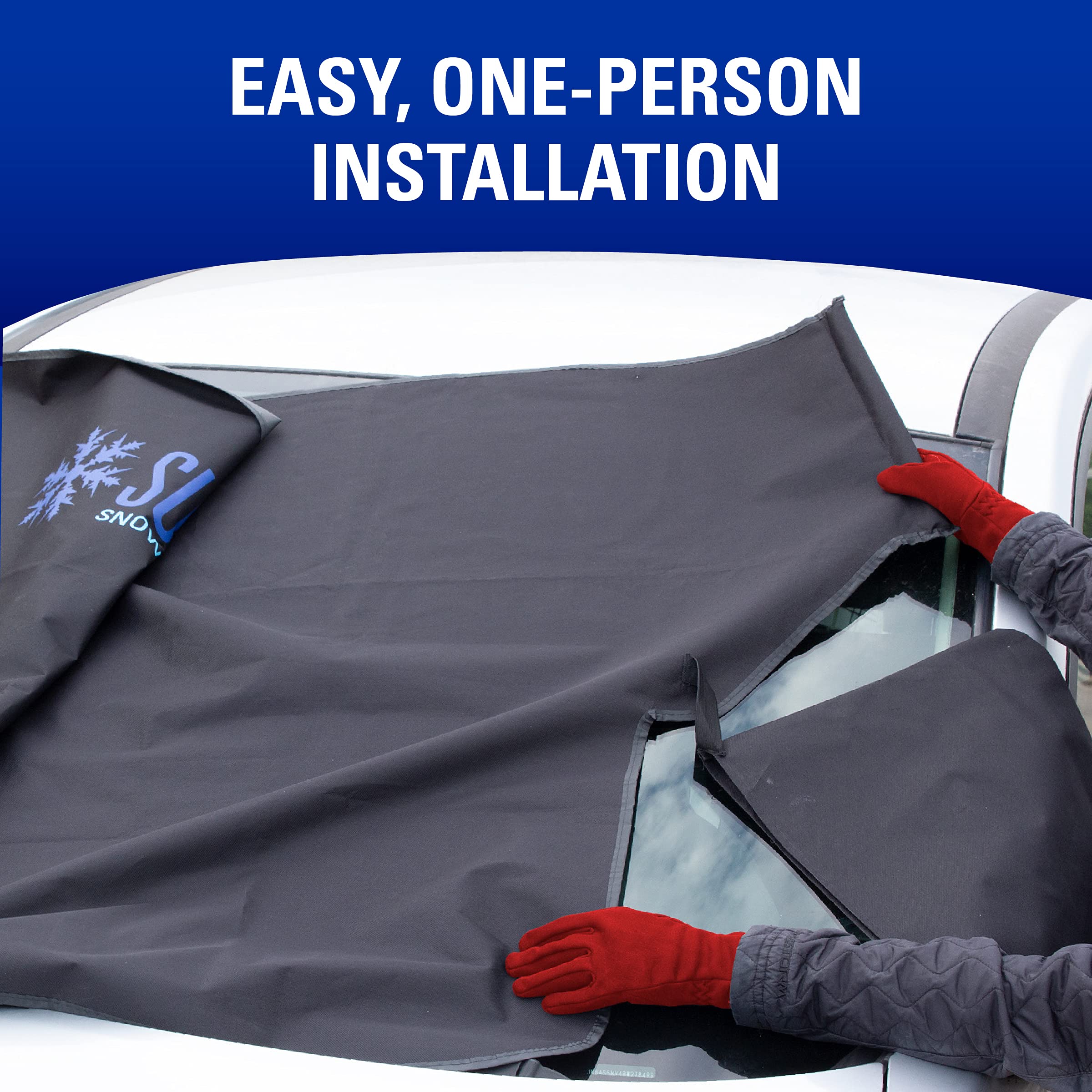 Subzero 17540PB Arctic Defense Car Windshield Cover for Ice and Snow, Car Snow Cover with Side Mirror Covers, (61" W x 42" H) - Image 2