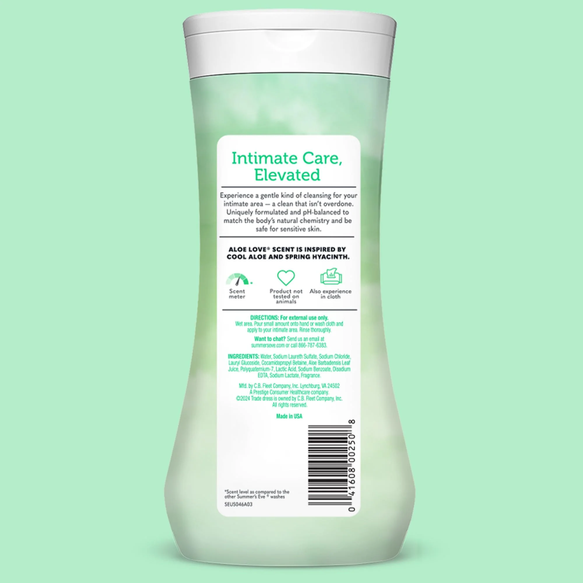 Summer's Eve Aloe Love Gentle Daily All Over Feminine Body Wash, Removes Odor, Feminine Wash pH Balanced, 15 fl oz, 3 Pack - Image 2