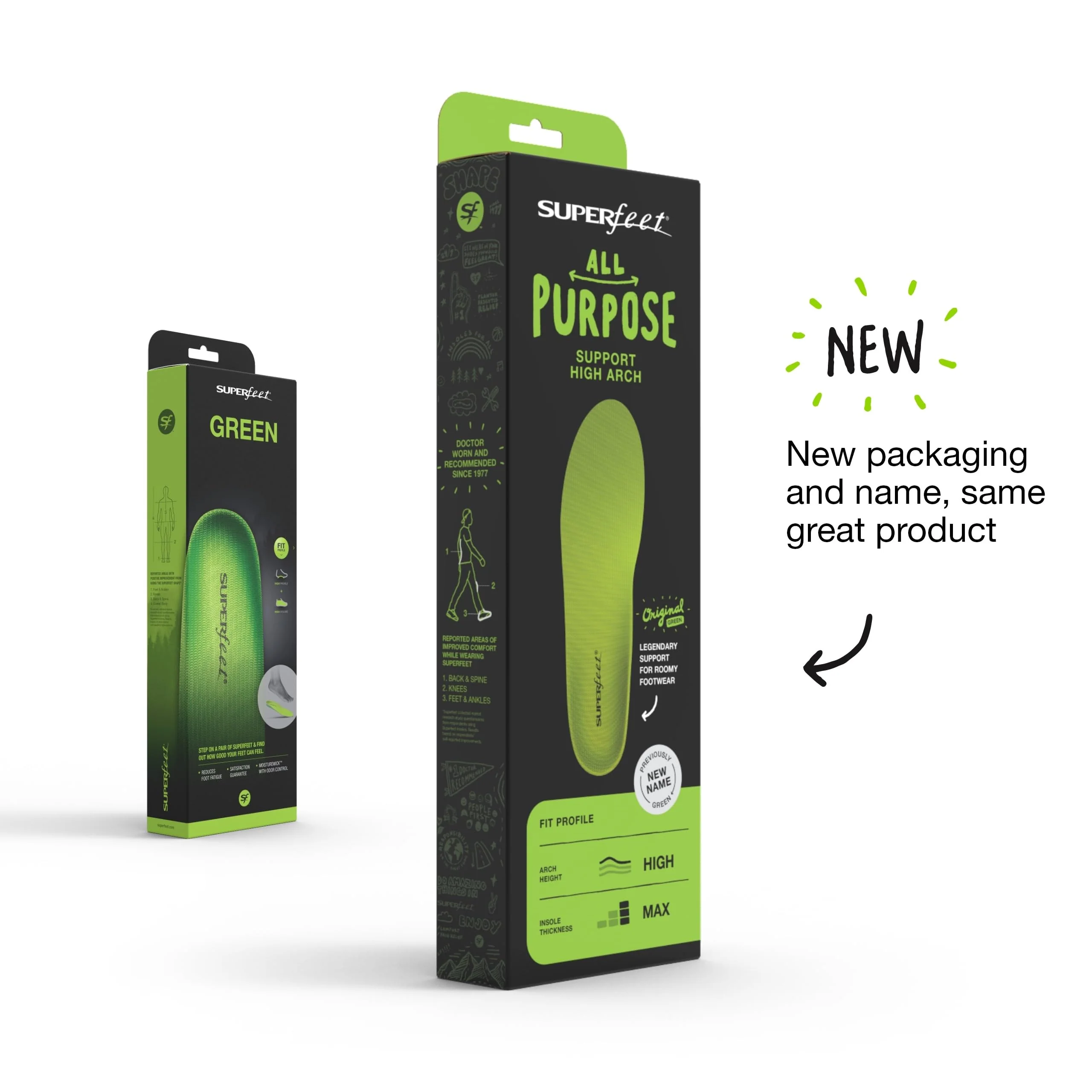 Superfeet All-Purpose Support High Arch Insoles (Green) - Trim-To-Fit Orthotic Shoe Inserts - Professional Grade - Men 13.5-15 - Image 7