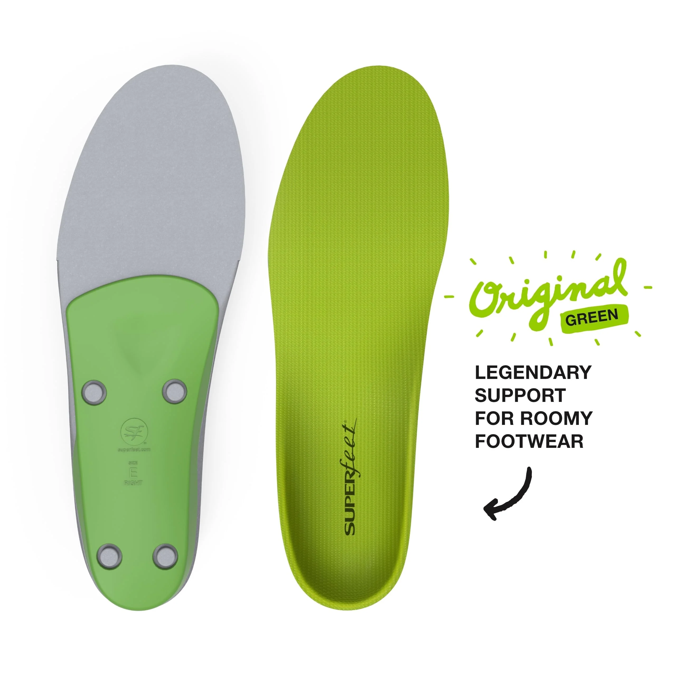 Superfeet All-Purpose Support High Arch Insoles (Green) - Trim-To-Fit Orthotic Shoe Inserts - Professional Grade - Men 7.5-9 / Women 8.5-10 - Image 3