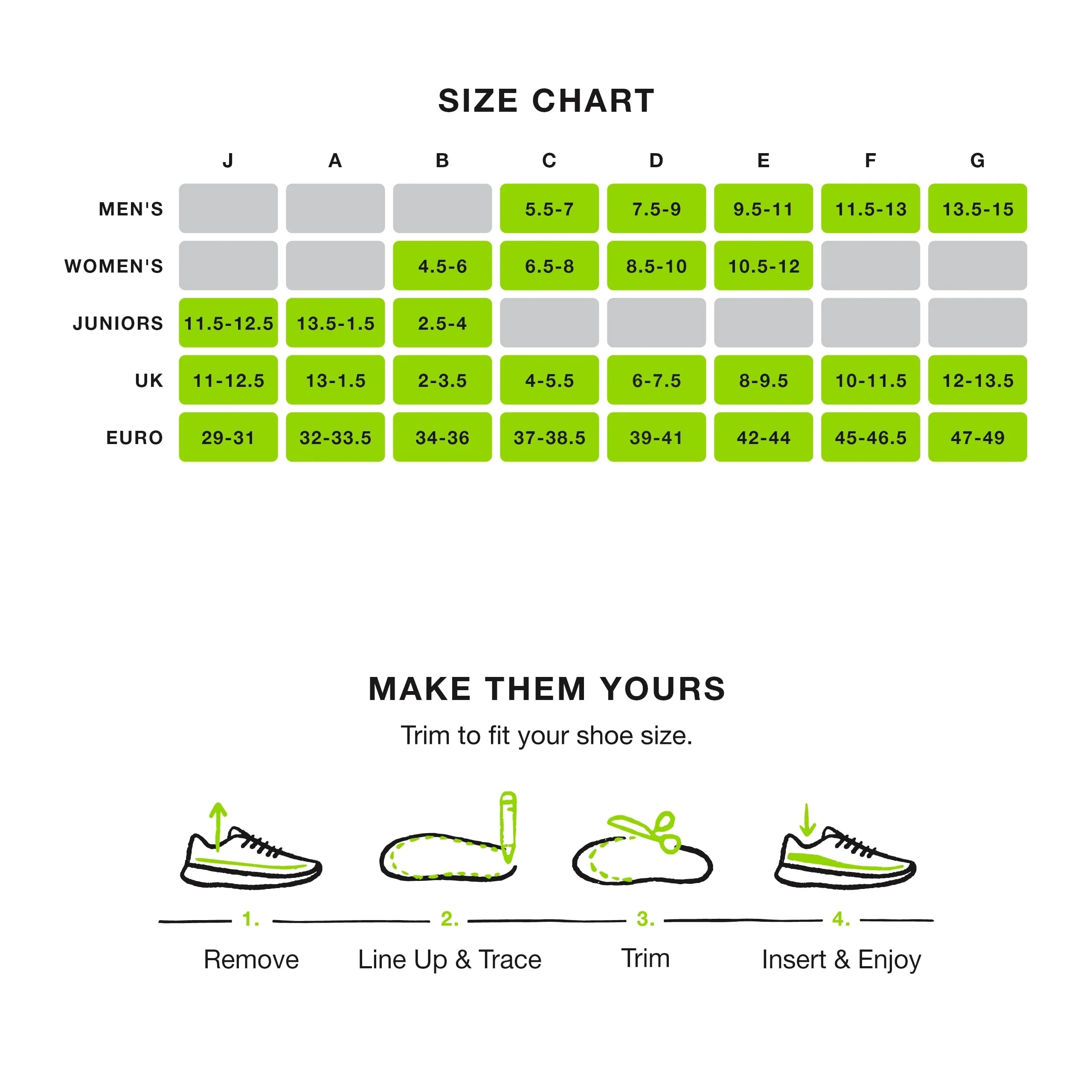 Superfeet All-Purpose Support High Arch Insoles (Green) - Trim-To-Fit Orthotic Shoe Inserts - Professional Grade - Men 7.5-9 / Women 8.5-10 - Image 4