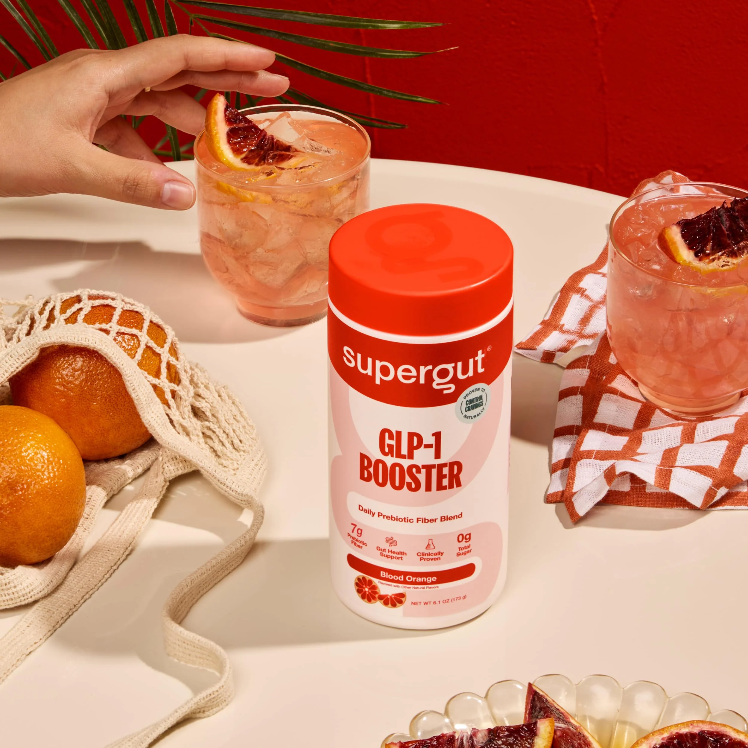 Supergut Gut Healthy Flavored GLP-1 Booster, Blood Orange - High Fiber GLP-1 Supplement Powder for Women & Men - Sugar-Free Drink Mix for Gut Health & Digestive Support (18 Servings) - Image 2