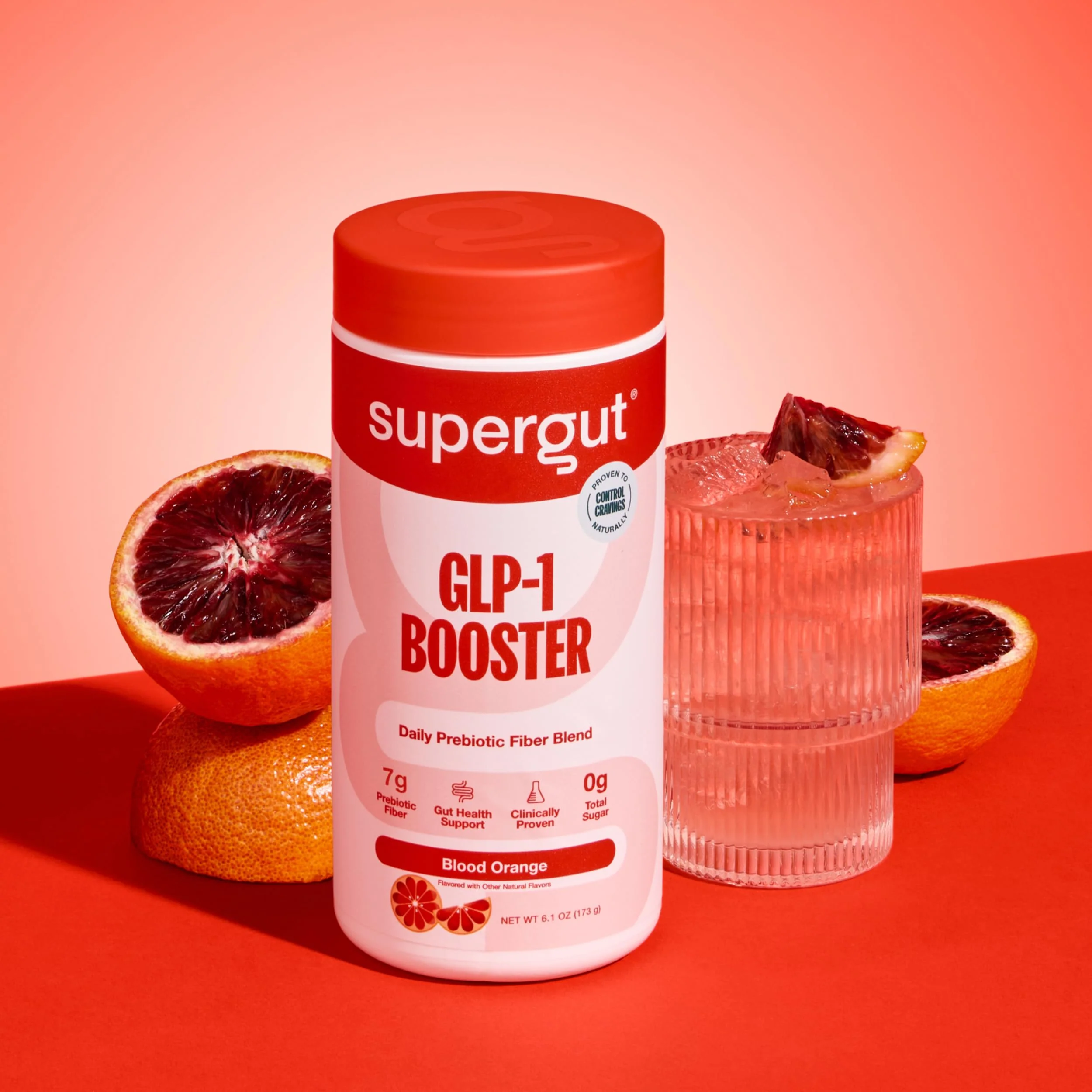 Supergut Gut Healthy Flavored GLP-1 Booster, Blood Orange - High Fiber GLP-1 Supplement Powder for Women & Men - Sugar-Free Drink Mix for Gut Health & Digestive Support (18 Servings) - Image 3