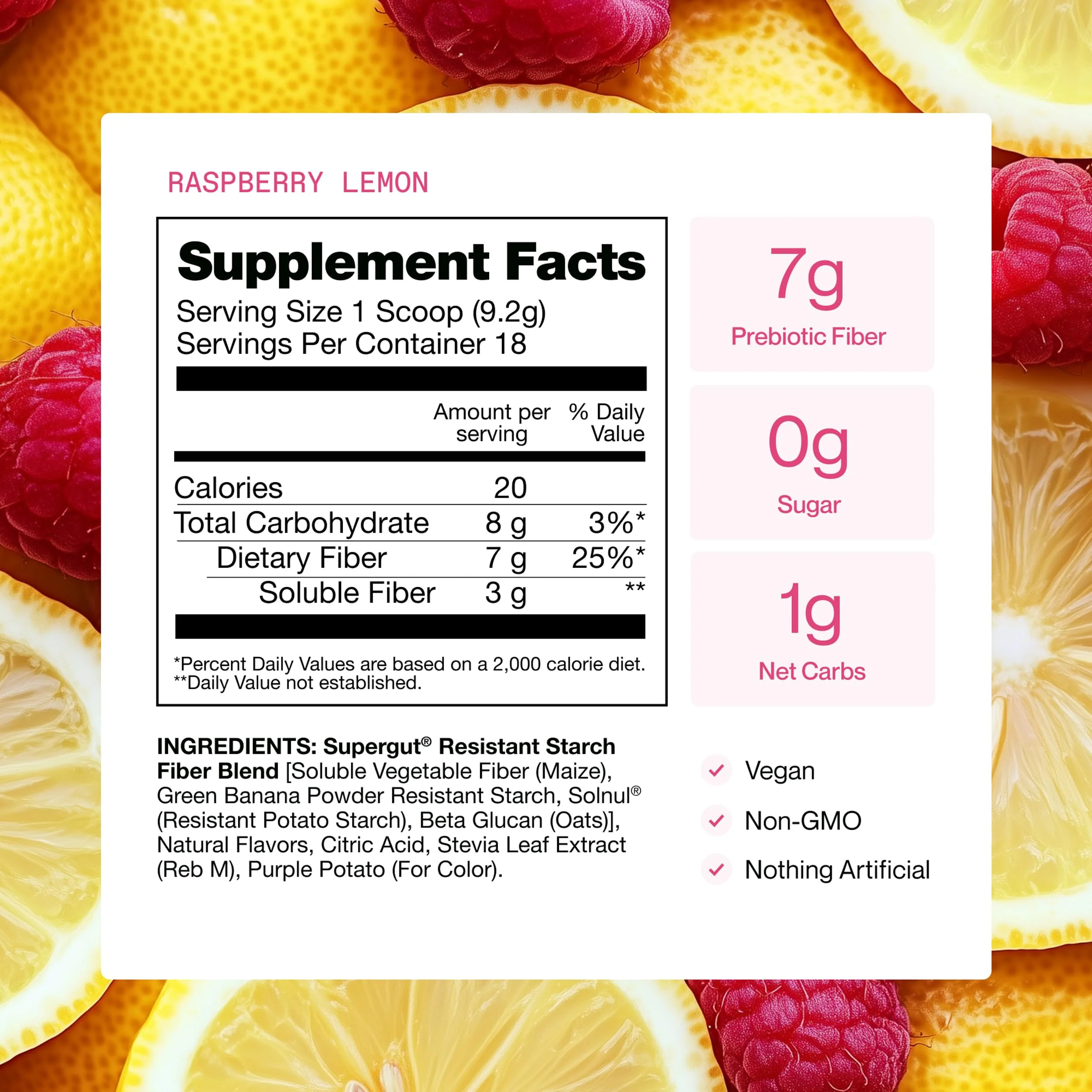 Supergut Gut Healthy Flavored GLP-1 Booster, Raspberry Lemon - High Fiber GLP-1 Supplement Powder for Women & Men - Sugar-Free Drink Mix for Gut Health & Digestive Support (18 Servings) - Image 4