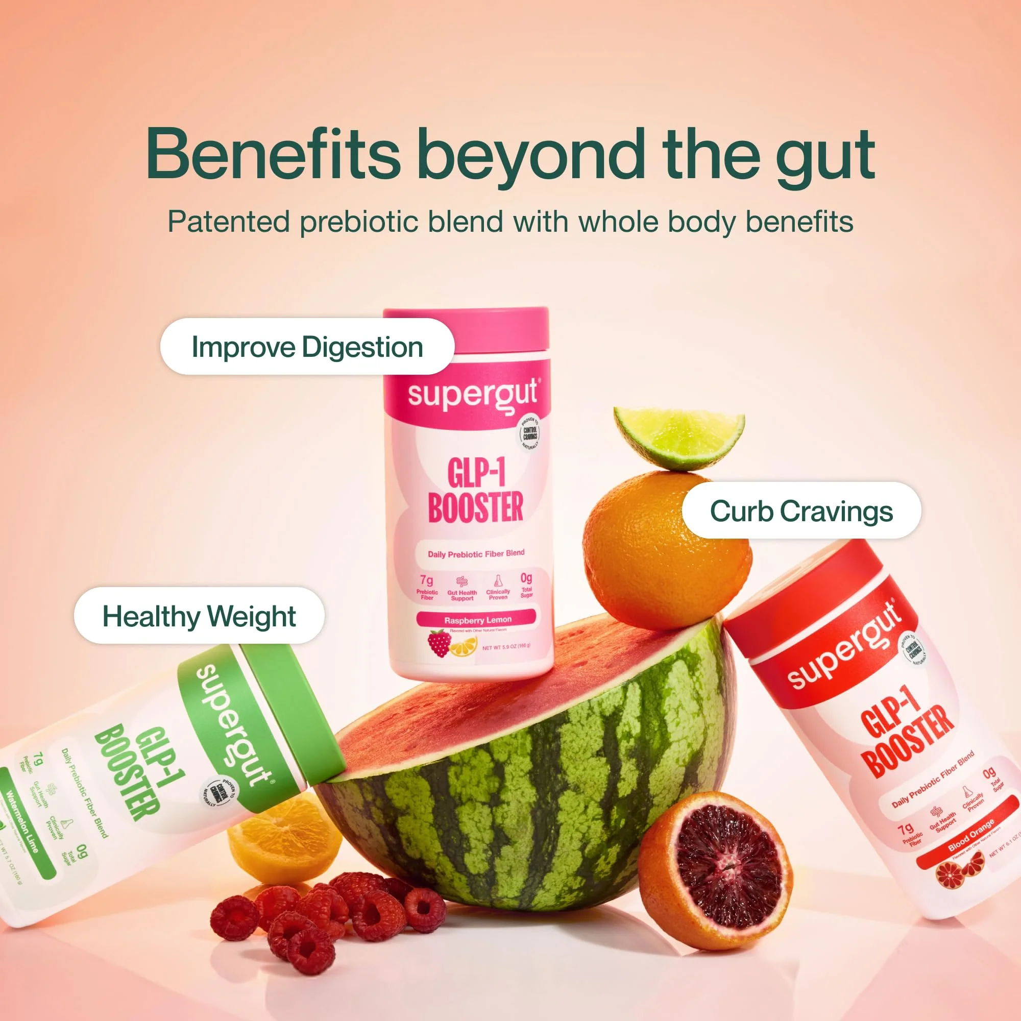 Supergut Gut Healthy Flavored GLP-1 Booster, Raspberry Lemon - High Fiber GLP-1 Supplement Powder for Women & Men - Sugar-Free Drink Mix for Gut Health & Digestive Support (18 Servings) - Image 8