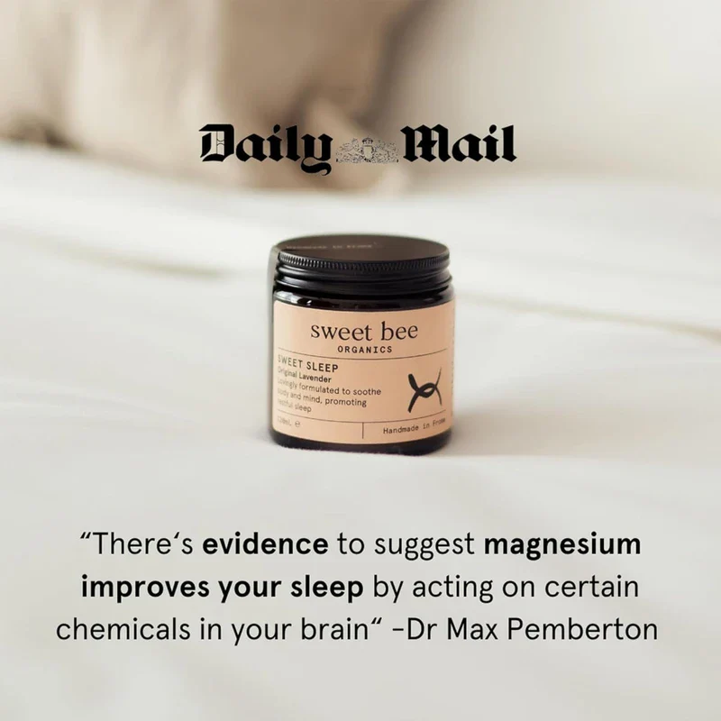 Sweet Bee Magnesium Butter - Soothing Magnesium for Sleep & Relaxation with Shea Butter - Moisturizing Magnesium Balm for Muscle Recovery - Nourishing Magnesium Cream for Sleep - Lavender 120ml - Image 2