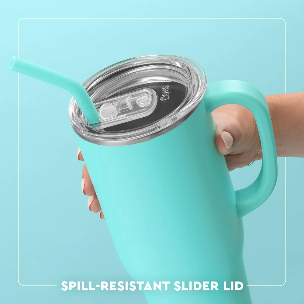 Swig Life 40oz Mega Mug, 40 oz Tumbler with Handle and Straw, Cup Holder Friendly, Dishwasher Safe, Extra Large Insulated Tumbler, Stainless Steel (Christmas Crew) - Image 4