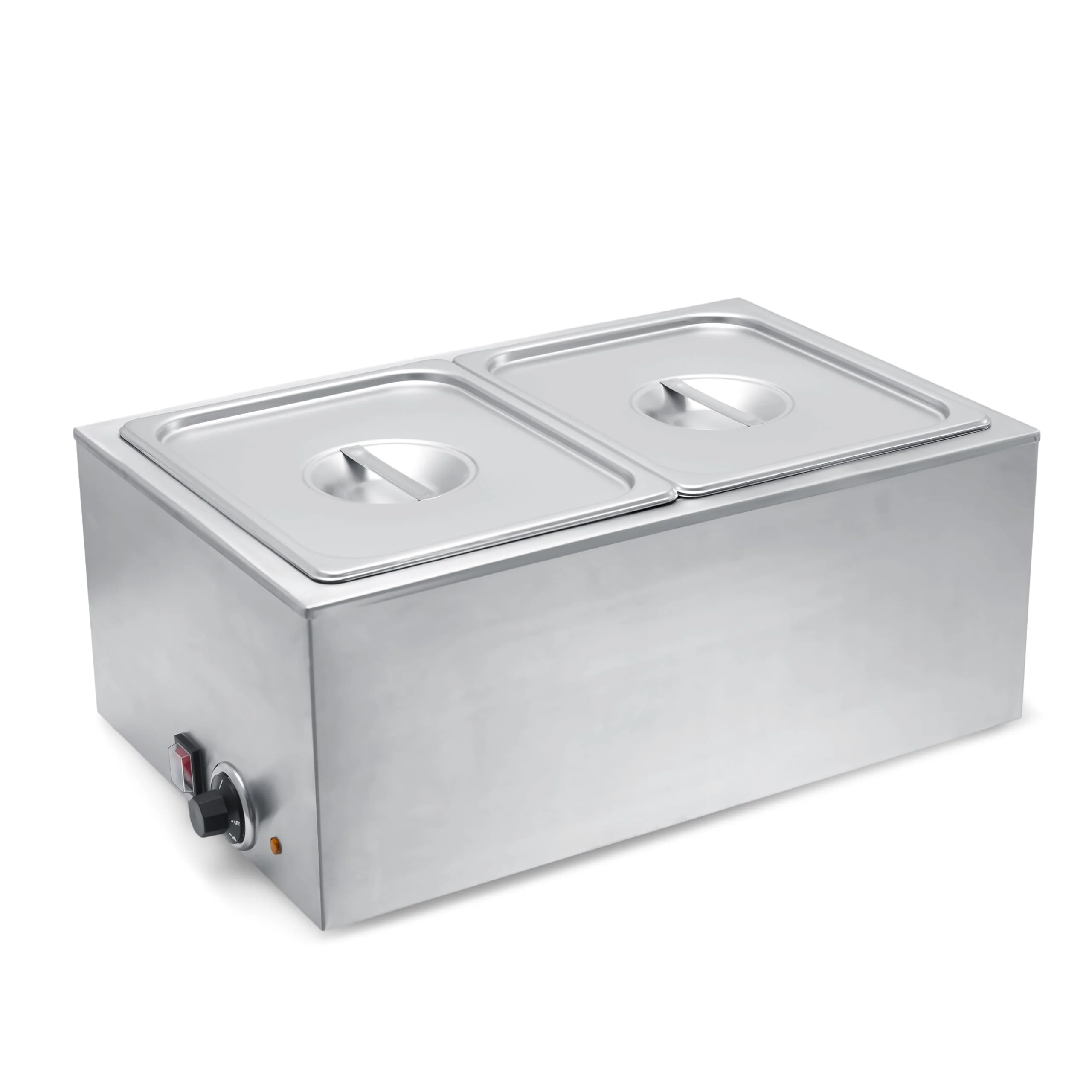SYBO Commercial Grade Stainless Steel Bain Marie Buffet Food Warmer Steam Table for Catering and Restaurants (2 Sections)