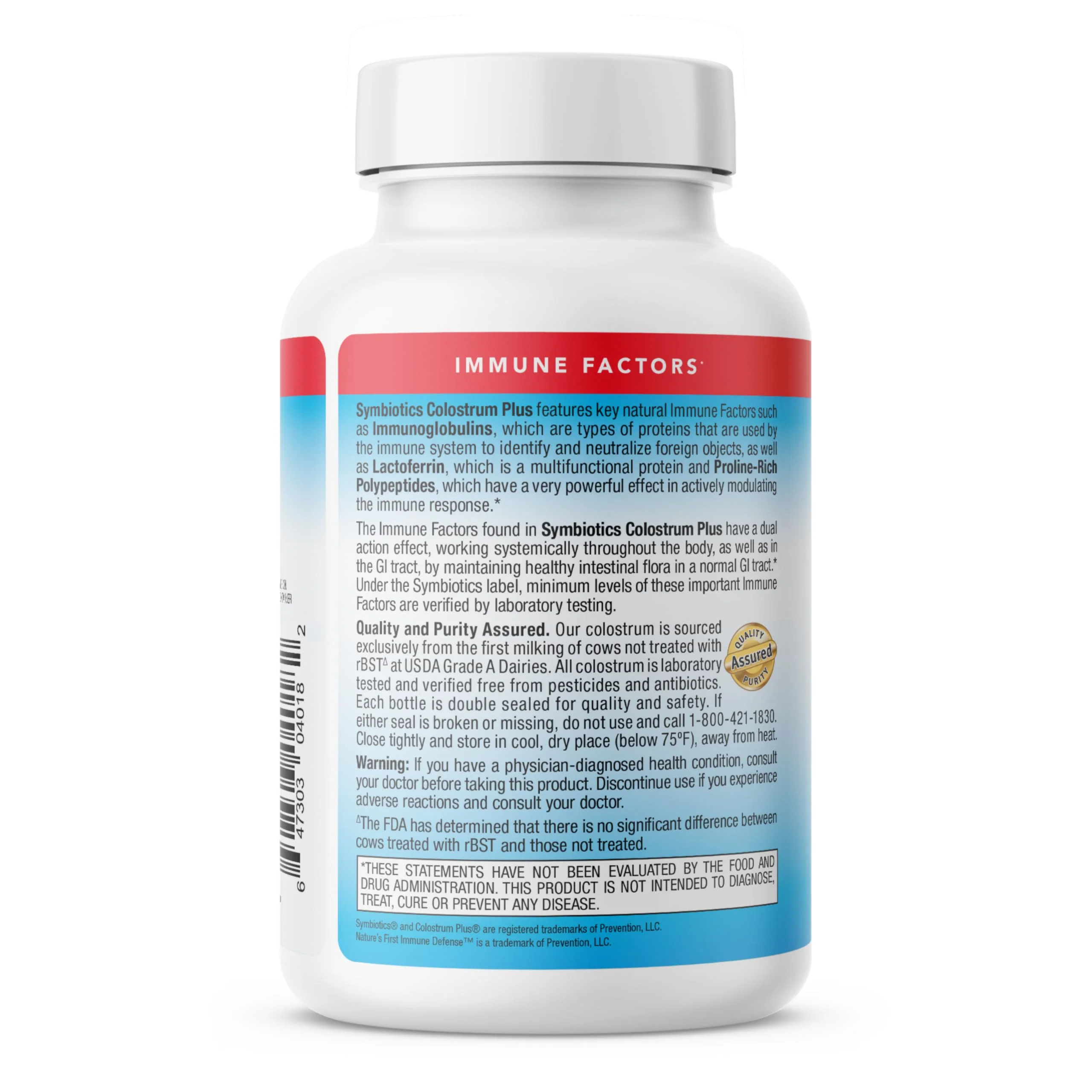 Symbiotics Colostrum 240ct Vegetable Capsules - Immunity Support - Lactoferrin Supplement & Colostrum Protein with Immunoglobulin - 25% lgG Antibodies - Gluten Free - Image 2