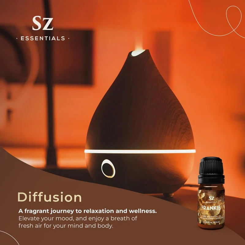 Sz Essentials - Frankie - Frankincense Complete Pure Essential Oil - 100% Natural and Undiluted - Extracted from 5 top Boswellia Trees - Warm & Rich Balsamic Scent with Hints of Earthy Spice -0.17 oz - Image 6