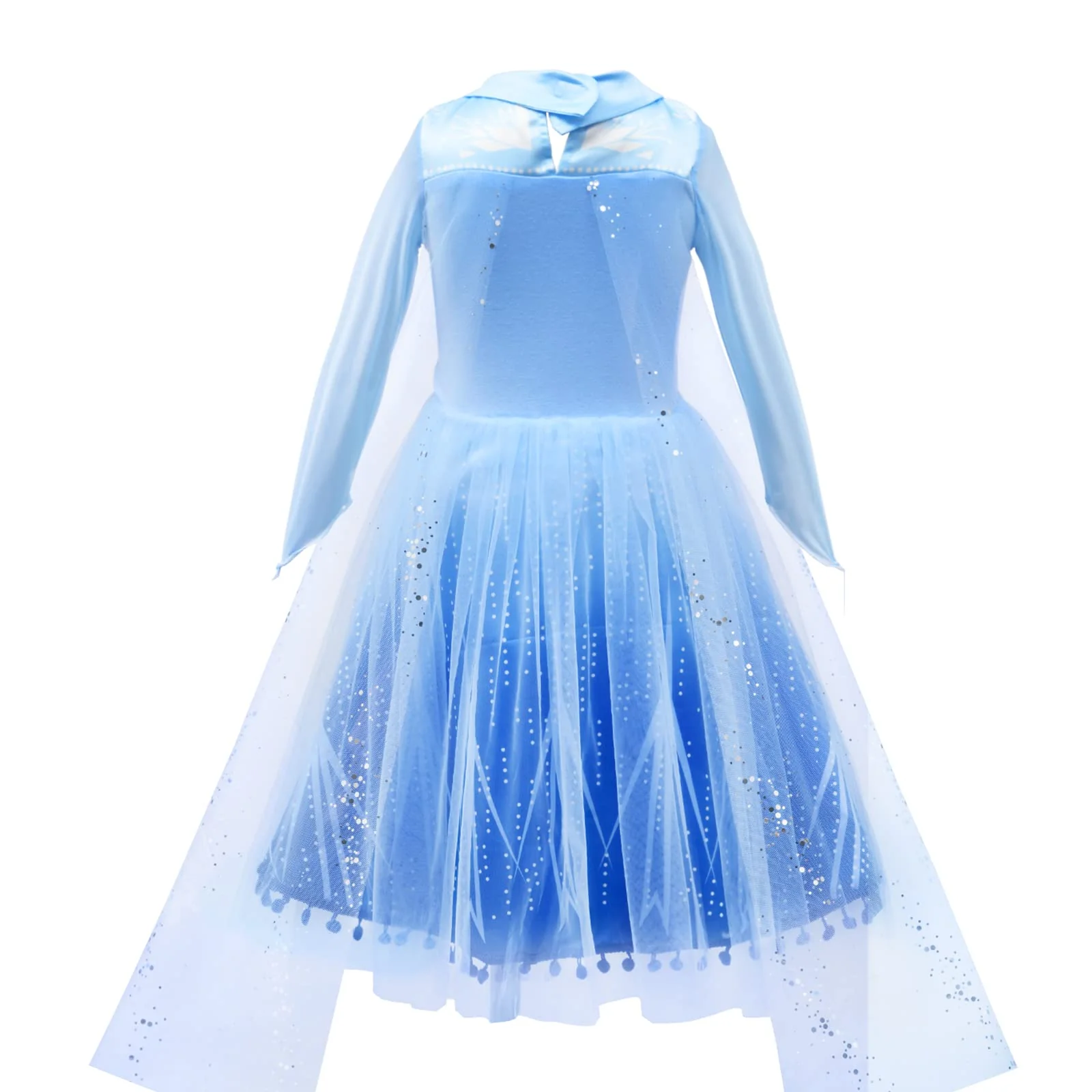 Tacobear 10Pcs Princess Costume Dress For Girls Kids Toddler Snow Princess Dress Up Clothes for Little Girls with Accessories Gloves Crown Wands Wig Necklace for 3-4T Kids Christmas Birthday Party - Image 6
