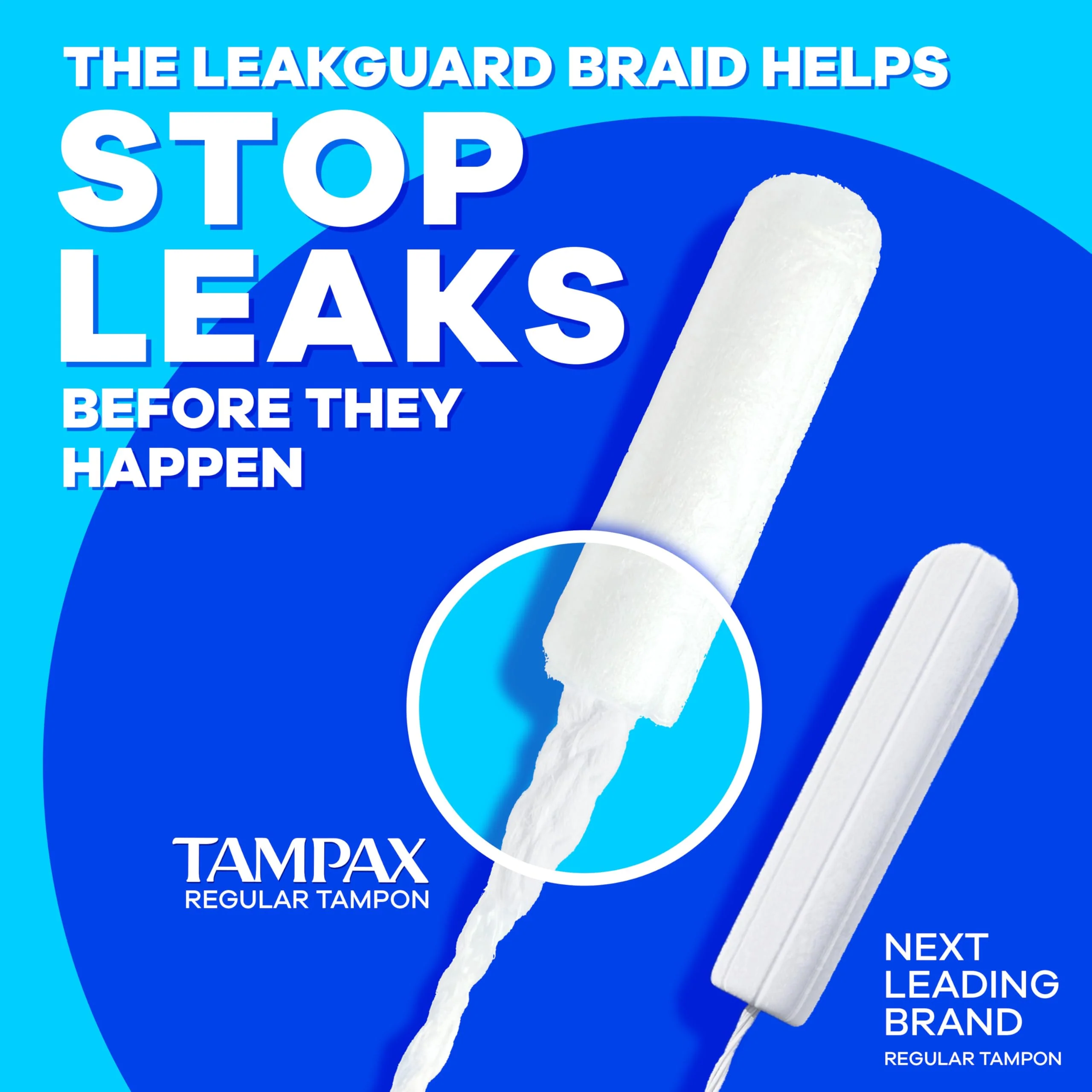 Tampax Pearl Tampons Multipack, Light/Regular/Super Absorbency, with Leakguard Braid, Unscented, 94 Count (Packaging May Vary) - Image 10