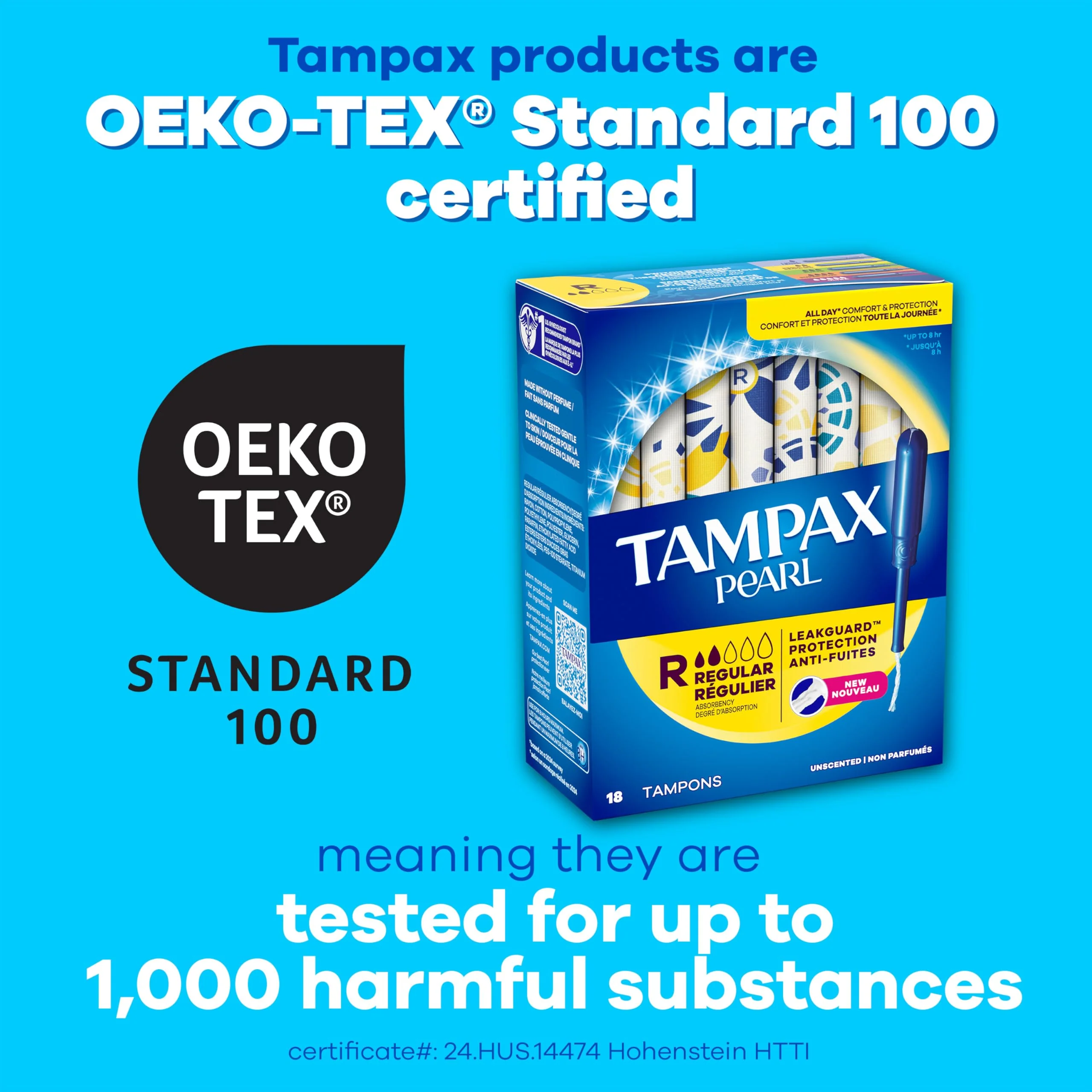 Tampax Pearl Tampons Ultra Absorbency with BPA-Free Plastic Applicator and LeakGuard Braid, Unscented, 32 Count x 2 Packs (64 Count Total) - Image 10