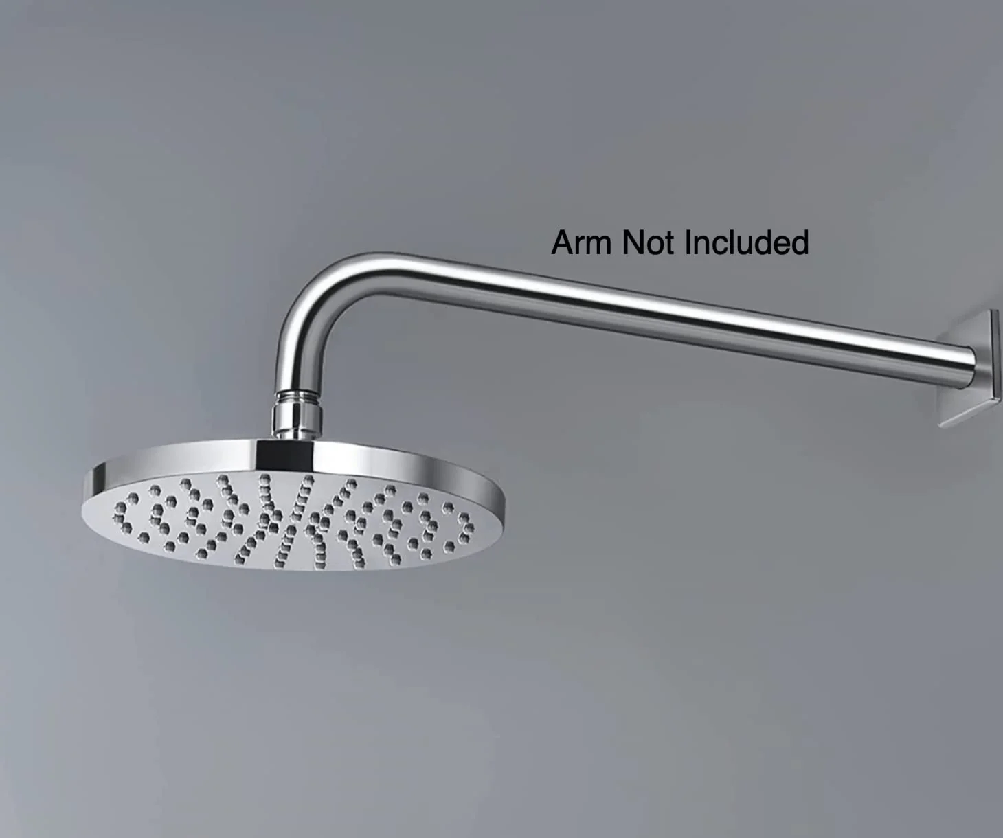 Taps2Traps® Chrome Round 200mm Overhead Shower Head with Anti-Limescale Nozzles + Swivel Joint - Image 3