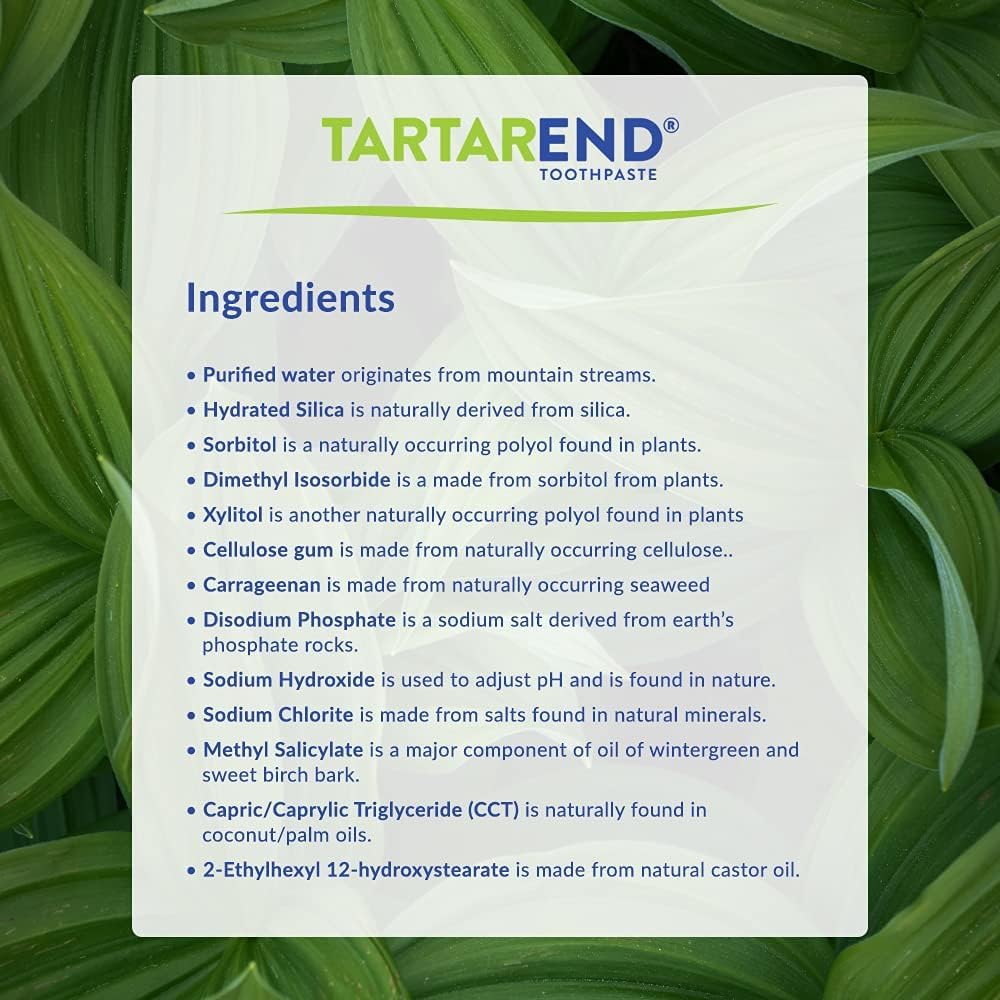 TartarEnd Toothpaste for Tartar Removal - Tartar Control Toothpaste to Remove Tartar and Plaque from Teeth at Home and Prevent Tartar and Plaque Buildup - 3.4 oz Tube, 1-Pack (Minty Wintergreen) - Image 5