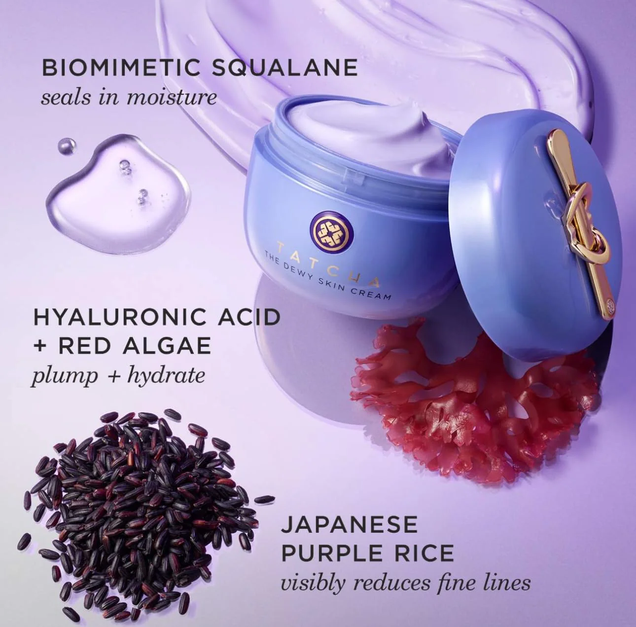 TATCHA The Dewy Skin Cream | Rich Face Cream to Hydrate, Plump and Protect Dry and Combo Skin, 50 ml | 1.7 oz - Image 5