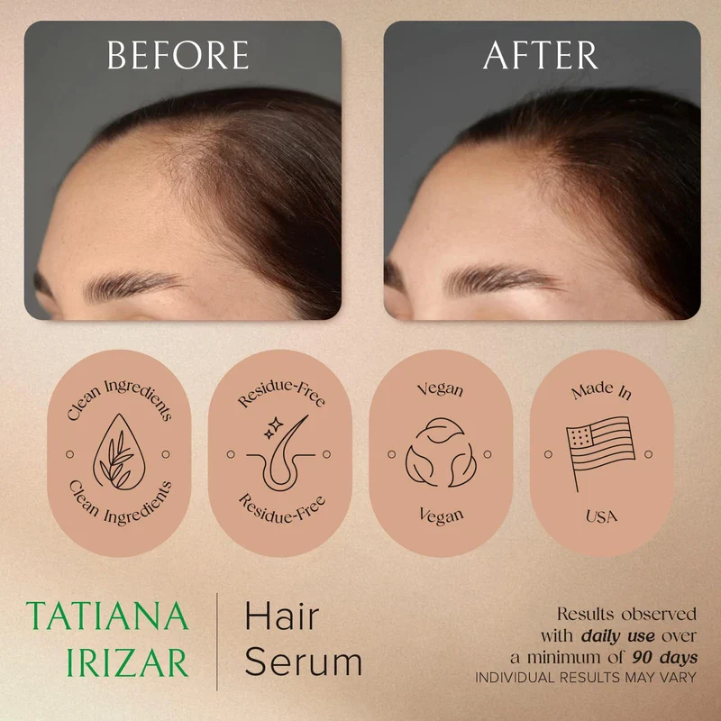 Tatiana Irizar Hair Serum for Hair Growth Serum Women Made in USA - 2 Pack Scalp Serum for Hair Growth Non-Greasy Rosemary & Amla Hair Care Vegan 1 Oz Hair Loss Treatment for Women Hair Regrowth Treatment for Women - Image 5