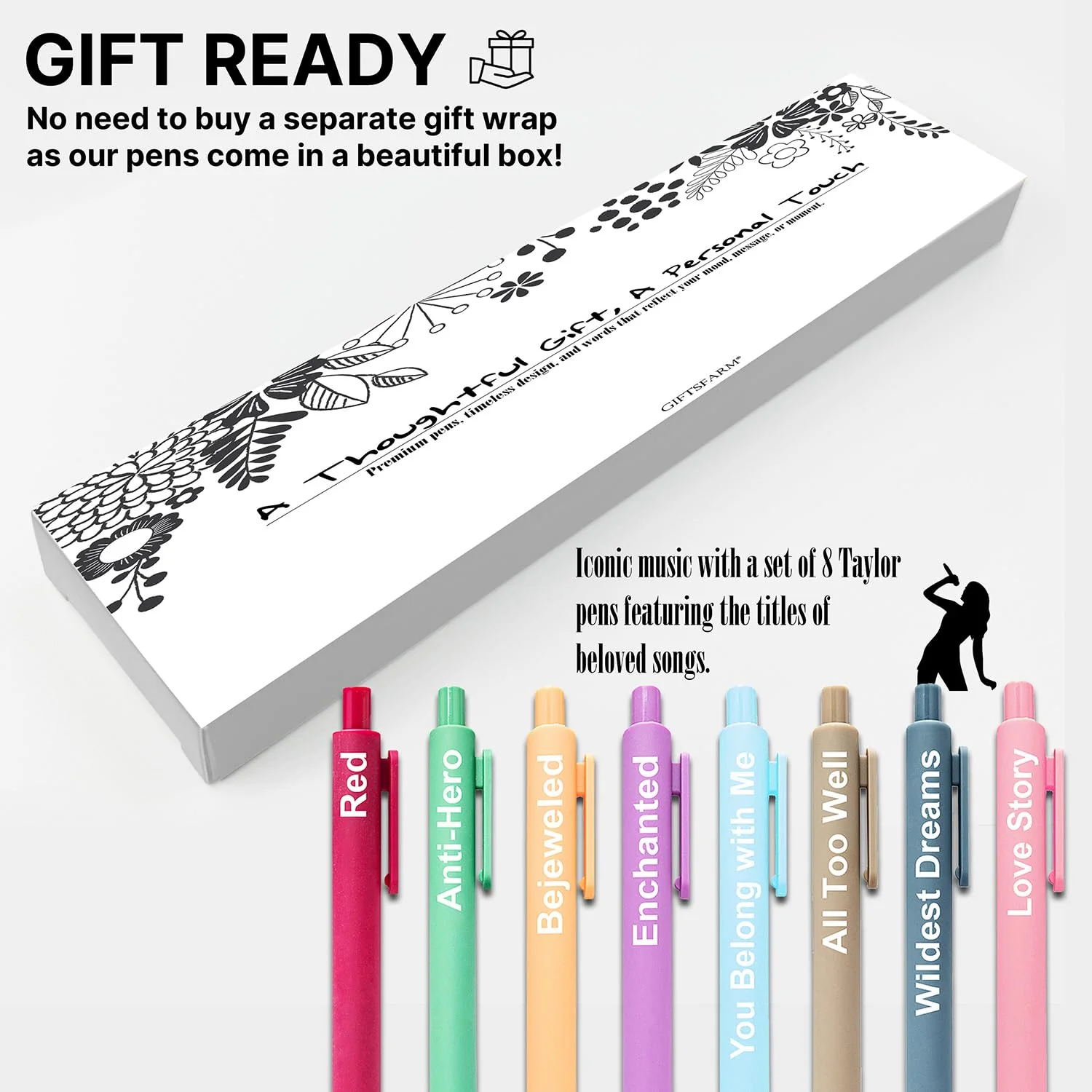 Taylor Gifts Merch, Cute Taylor Gel Pens, Office Supplies for Music Fans, Taylor Birthday Party Favors for Girls, Women, Nurse, Teacher, Christmas Stocking Stuffers Gift for Girls Boys - Image 2