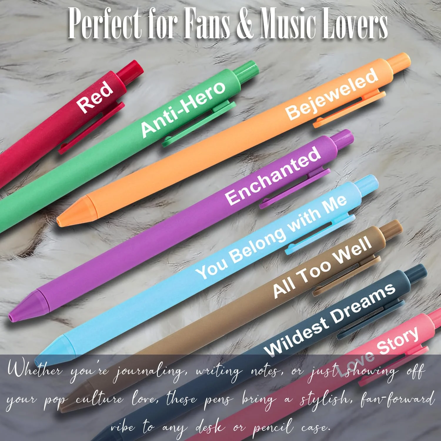 Taylor Gifts Merch, Cute Taylor Gel Pens, Office Supplies for Music Fans, Taylor Birthday Party Favors for Girls, Women, Nurse, Teacher, Christmas Stocking Stuffers Gift for Girls Boys - Image 4