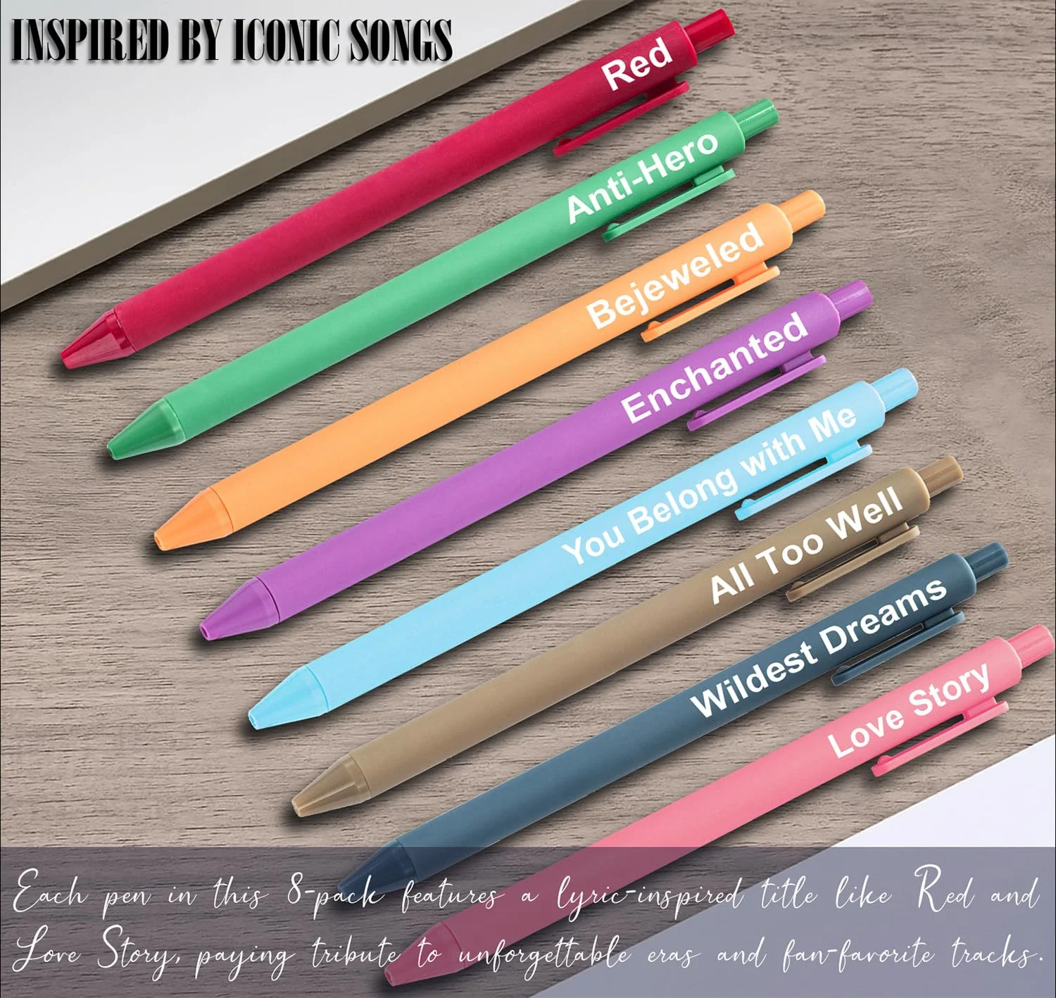Taylor Gifts Merch, Cute Taylor Gel Pens, Office Supplies for Music Fans, Taylor Birthday Party Favors for Girls, Women, Nurse, Teacher, Christmas Stocking Stuffers Gift for Girls Boys - Image 6