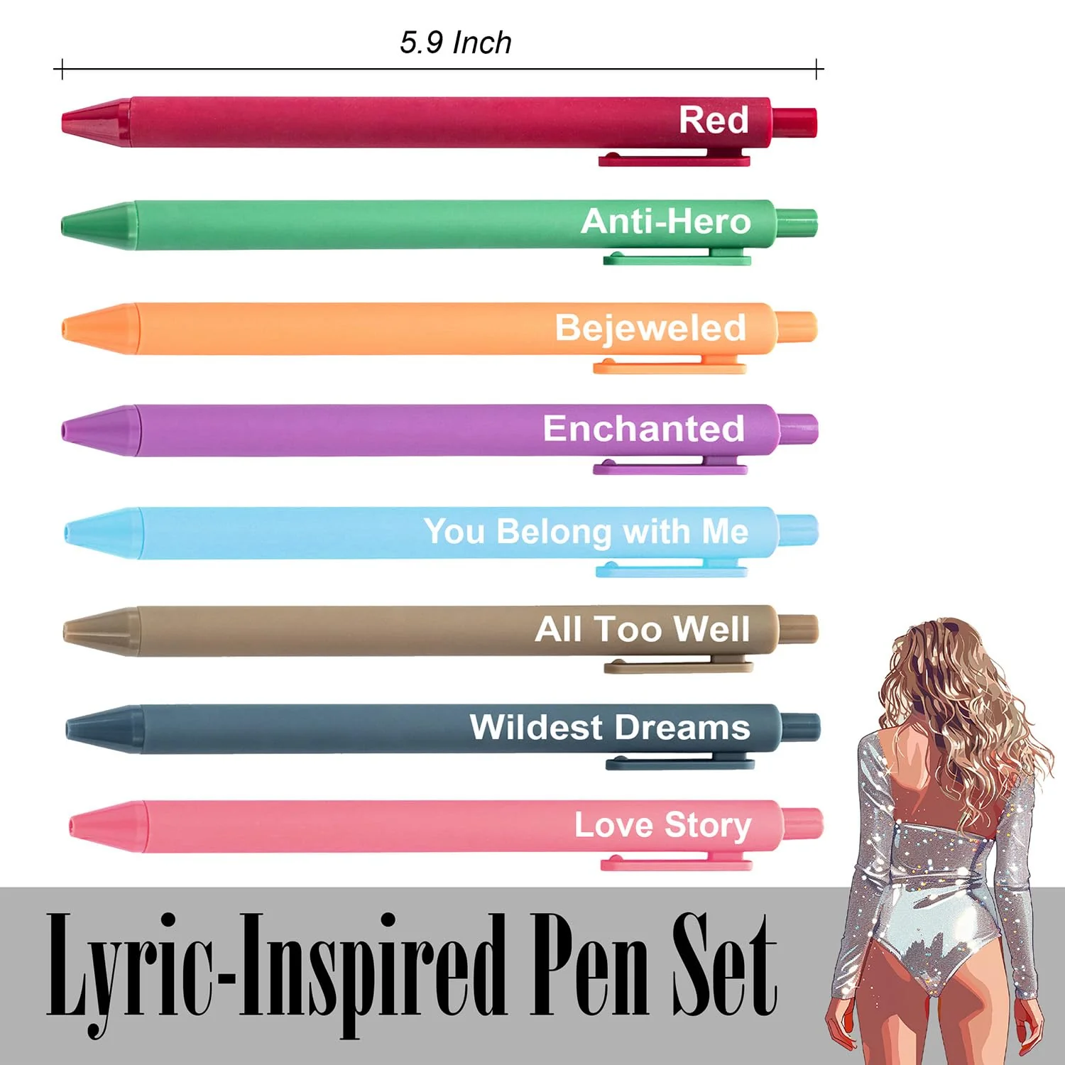 Taylor Gifts Merch, Cute Taylor Gel Pens, Office Supplies for Music Fans, Taylor Birthday Party Favors for Girls, Women, Nurse, Teacher, Christmas Stocking Stuffers Gift for Girls Boys - Image 7