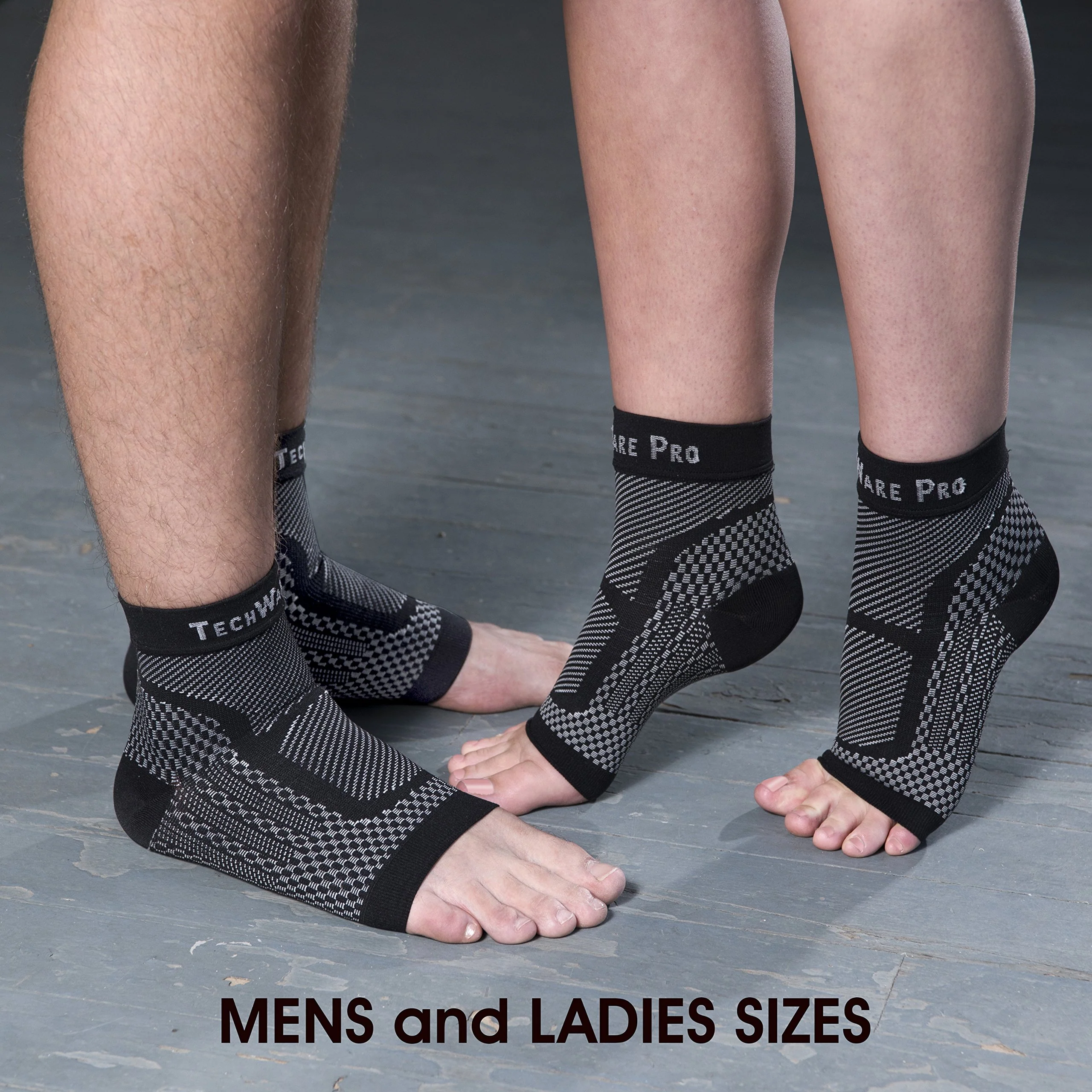 TechWare Pro Ankle Brace Compression Sleeve - Relieves Achilles Tendonitis, Joint Pain. Plantar Fasciitis Foot Sock with Arch Support Reduces Swelling & Heel Spur Pain. (Pink, S/M) - Image 6