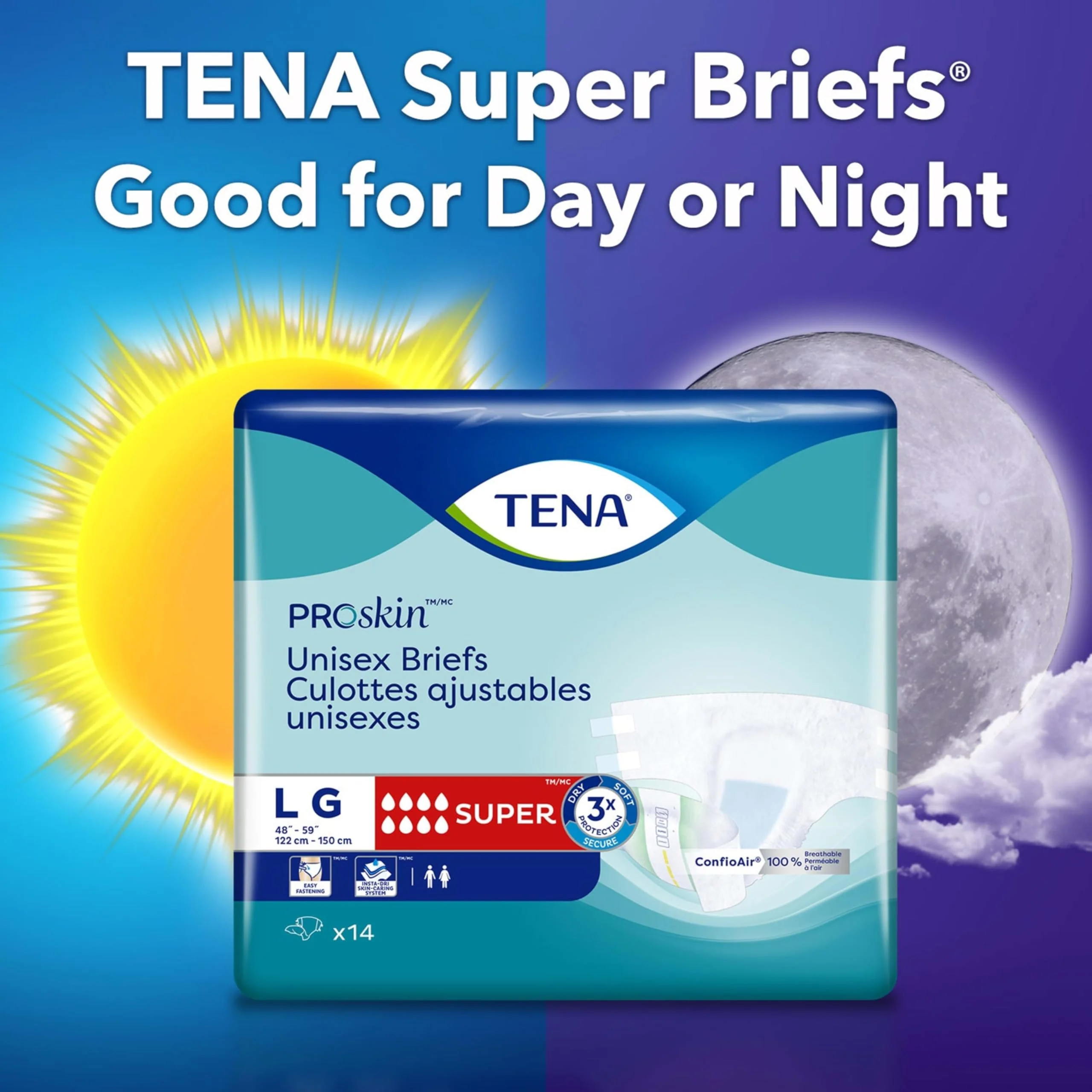 Tena Incontinence Adult Diapers, Maximum Absorbency, Disposable Briefs, ProSkin - Large - 56 ct - Image 6
