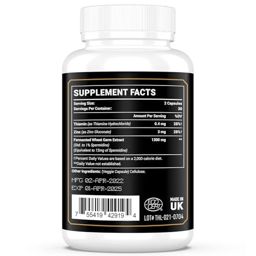 Thalacy Spermidine Supplements, 60 Capsules - Image 4