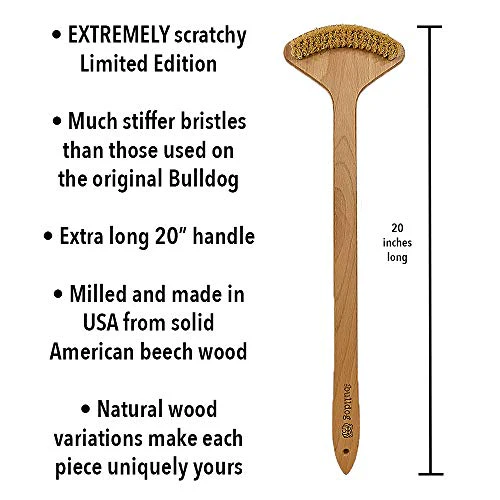 THE BULLDOG Extreme Back Scratcher, The Scratchiest Bulldog, with Extra Stiff Bristles for Serious Skin Itch Relief and Pleasure, Best Gift for Men and Women, Caution Extremely Scratchy - Image 5