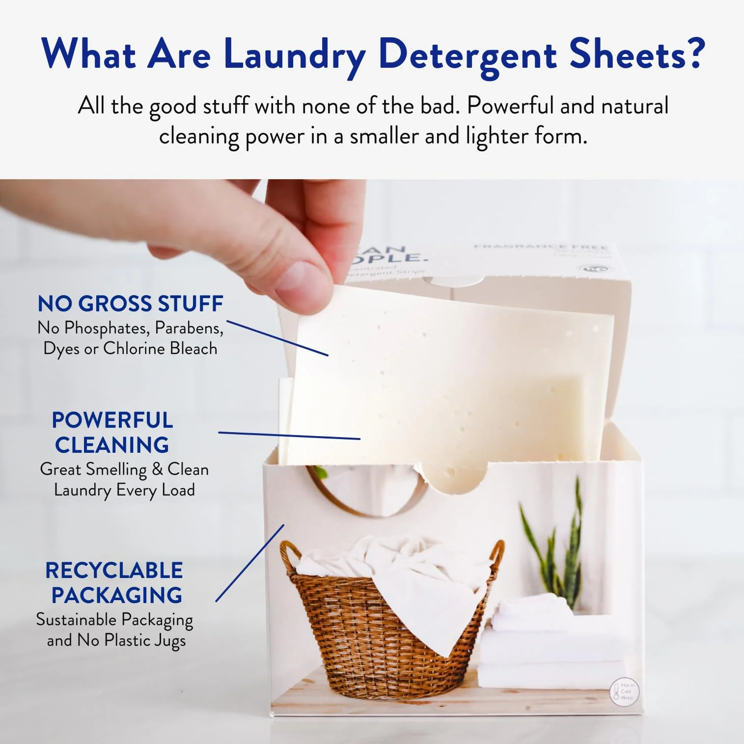 The Clean People Laundry Detergent Sheets - Laundry Soap - Ultra Concentrated, Recyclable Packaging, Stain Fighting - Sweet Petals & Vanilla, 96 Pack - Image 4