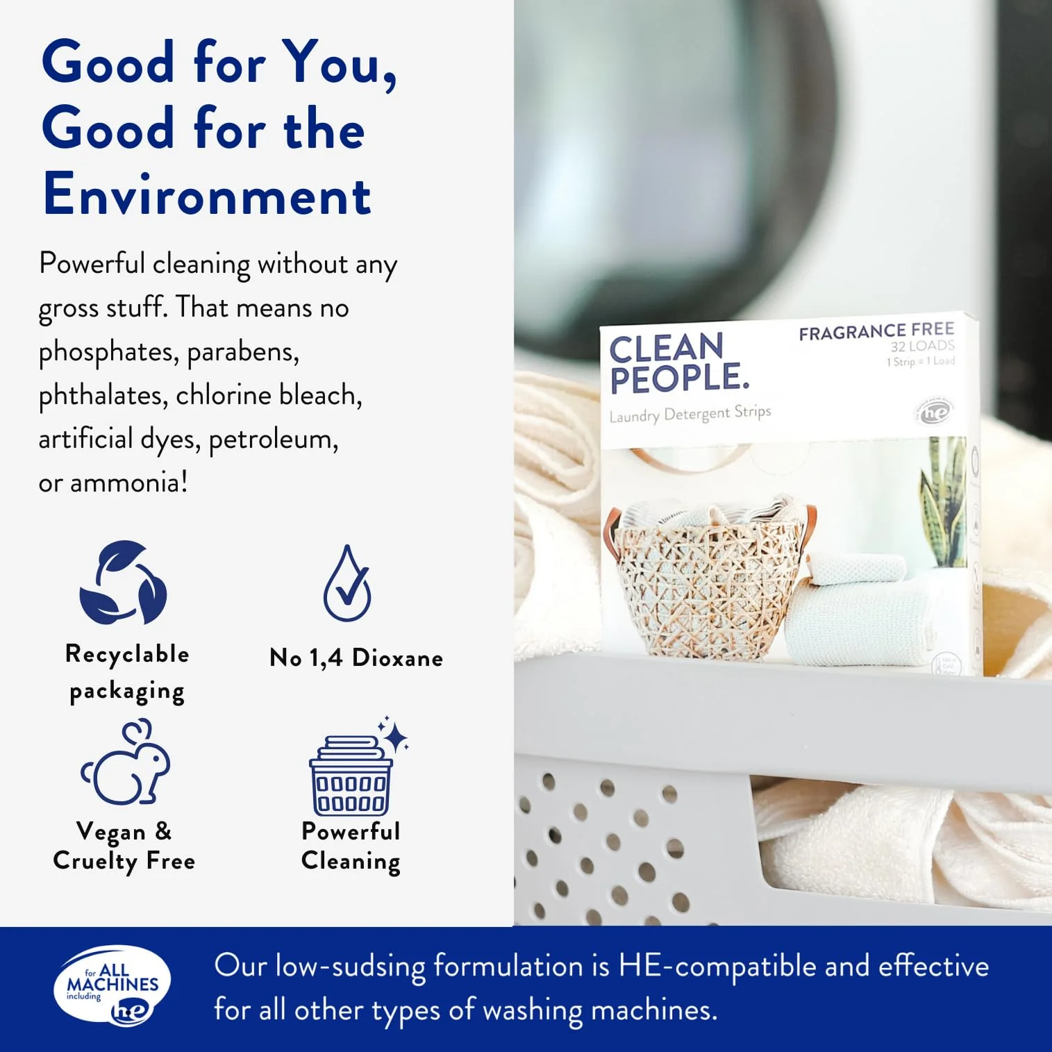 The Clean People Lavender Laundry Detergent Sheets - Laundry Soap - Ultra Concentrated, Recyclable Packaging, Stain Fighting - Lavender, 96 Pack - Image 5