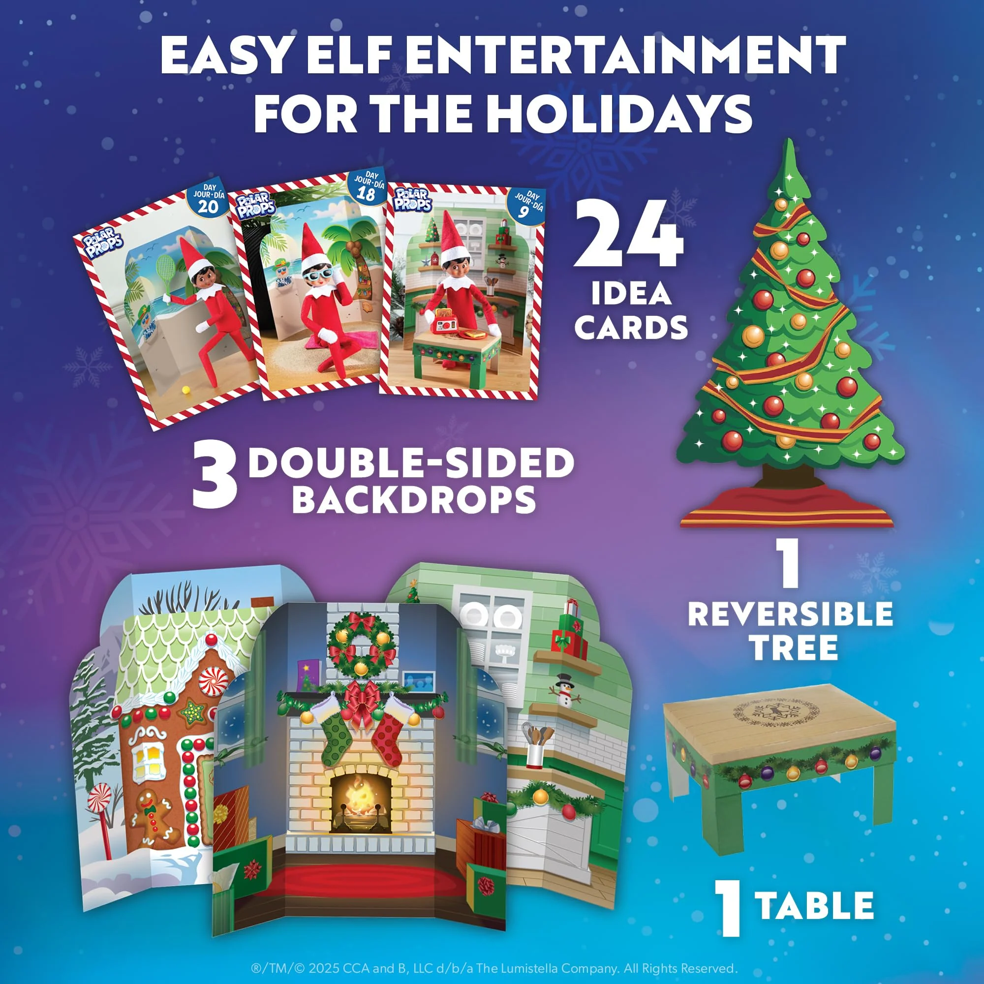 The Elf on the Shelf 24-Day Ultimate Kit – Official Elf Accessories with 70+ Props, Idea Cards, and Backdrops – Easy Elf on The Shelf Ideas for Kids – Christmas Decorations – Scout Elf Not Included. - Image 3