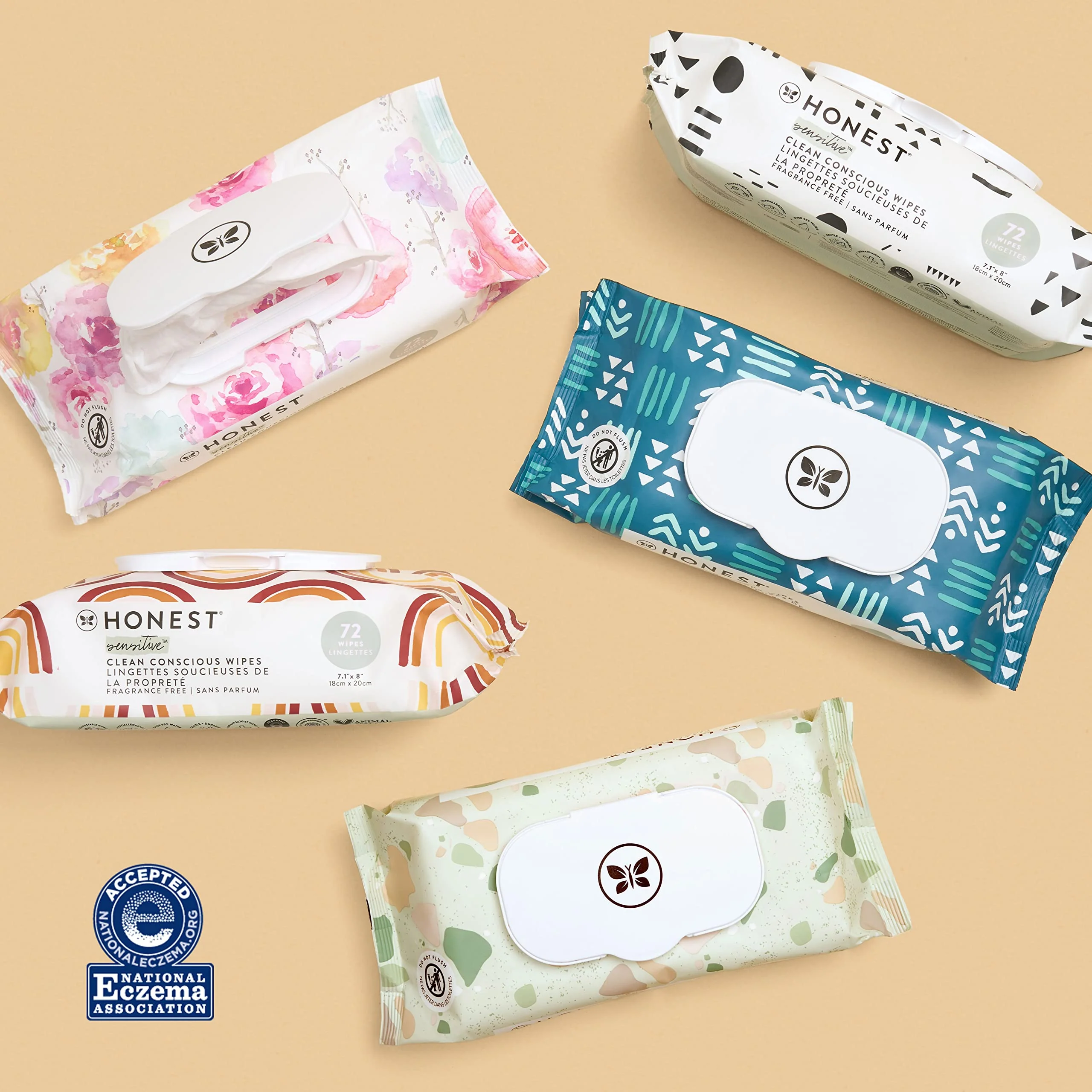 The Honest Company Clean Conscious Multi-Use Wipes | Hypoallergenic + Unscented for Sensitive Skin | Over 99% Water, Compostable, Plant Based, Baby Wipes | Rose Blossom, 288 Count - Image 28