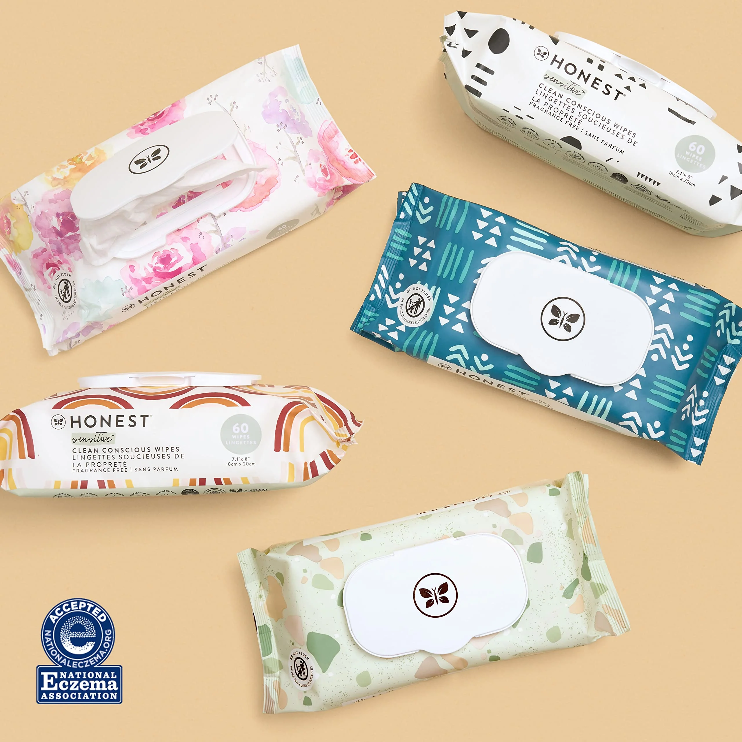The Honest Company Clean Conscious Multi-Use Wipes | Hypoallergenic + Unscented for Sensitive Skin | Over 99% Water, Compostable, Plant Based, Baby Wipes | Rose Blossom, 288 Count - Image 55