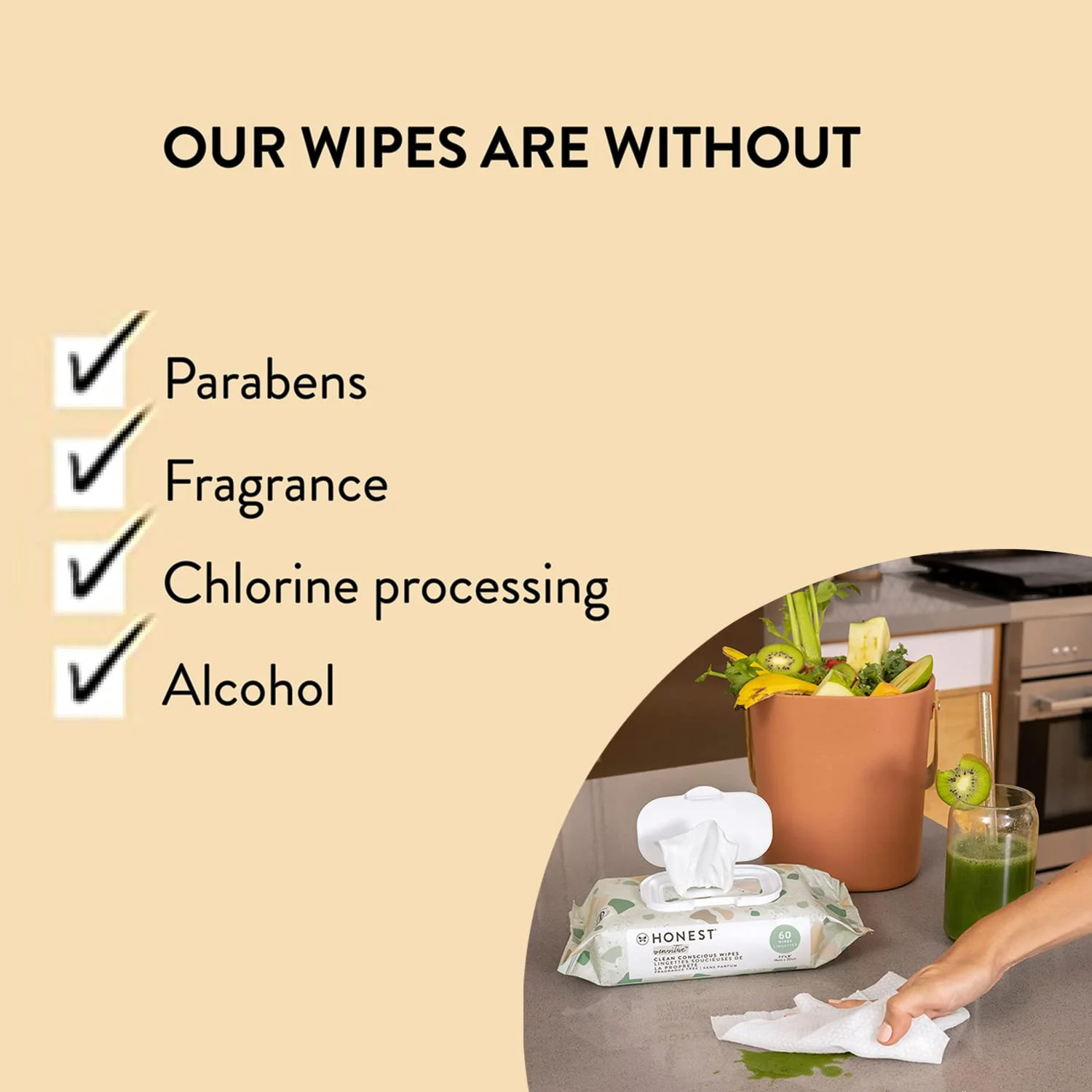 The Honest Company Clean Conscious Multi-Use Wipes | Hypoallergenic + Unscented for Sensitive Skin | Over 99% Water, Compostable, Plant Based, Baby Wipes | Rose Blossom, 288 Count - Image 76